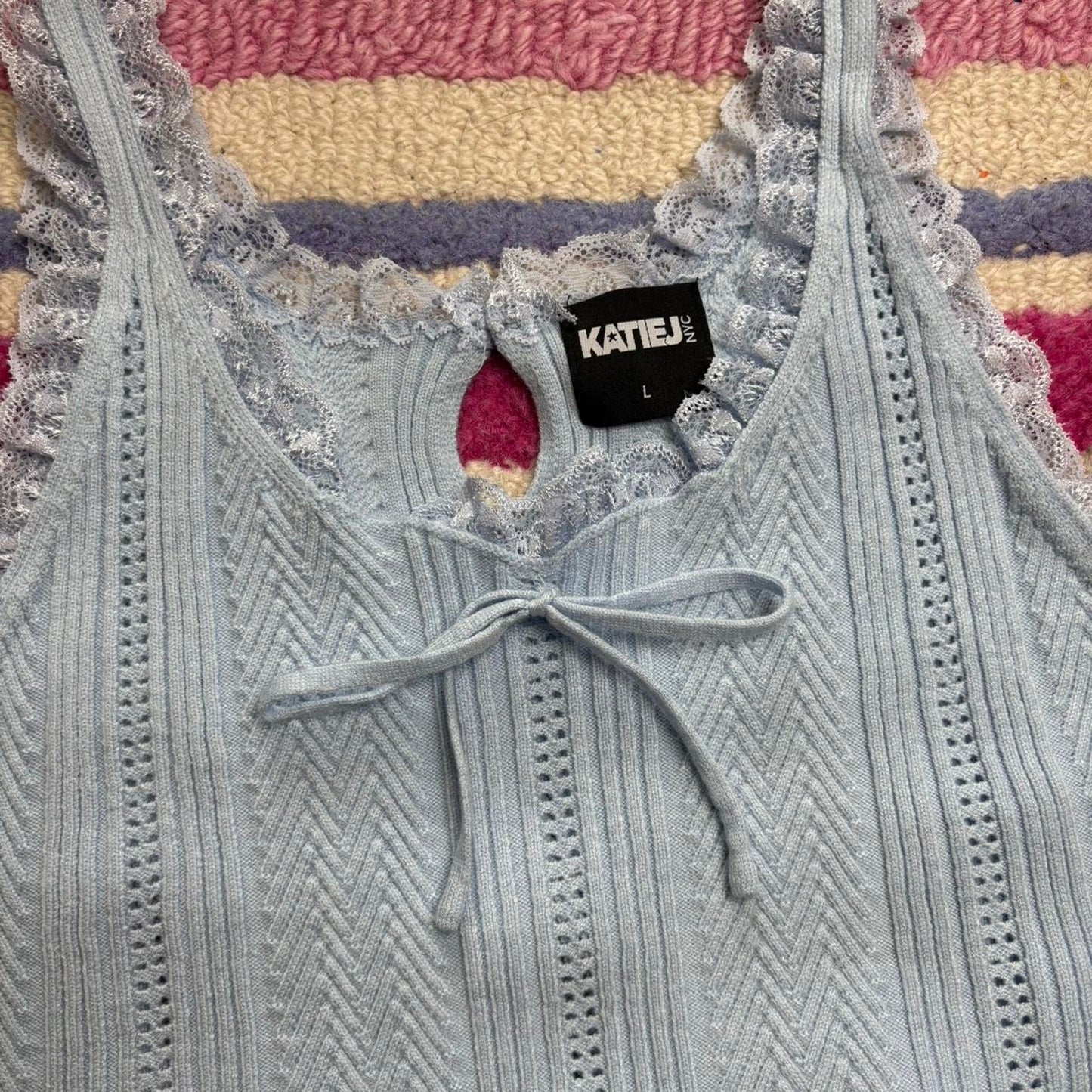 Blue Sweater Tank