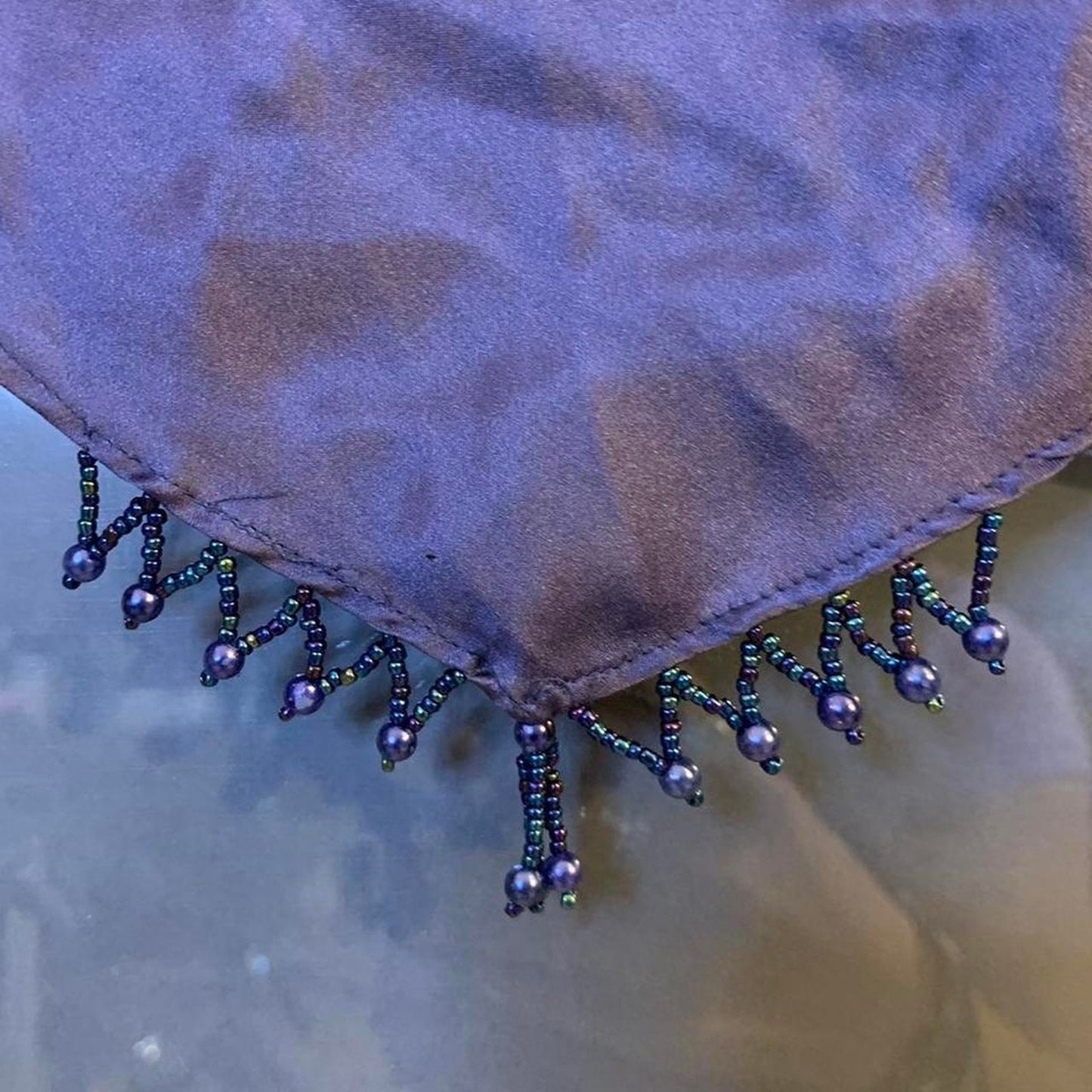 Silky Purple Tie Top