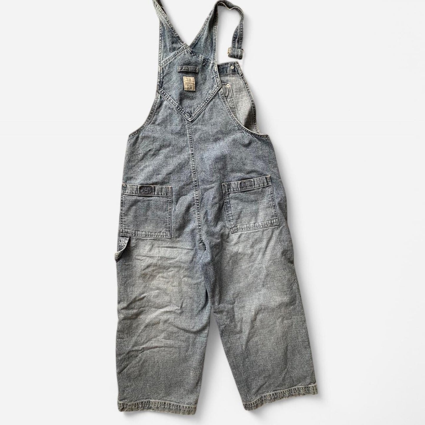 Denim Cropped Overalls