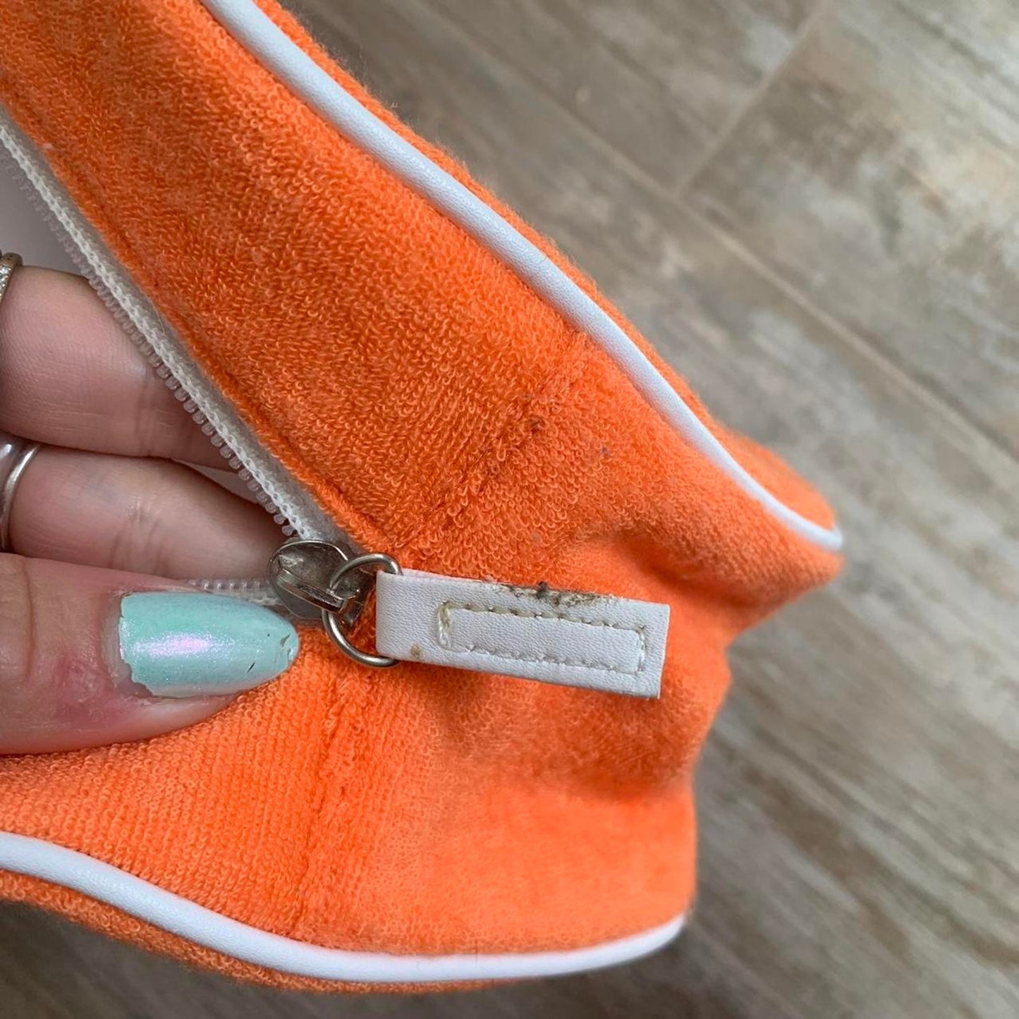 Orange Terry Cloth Bag