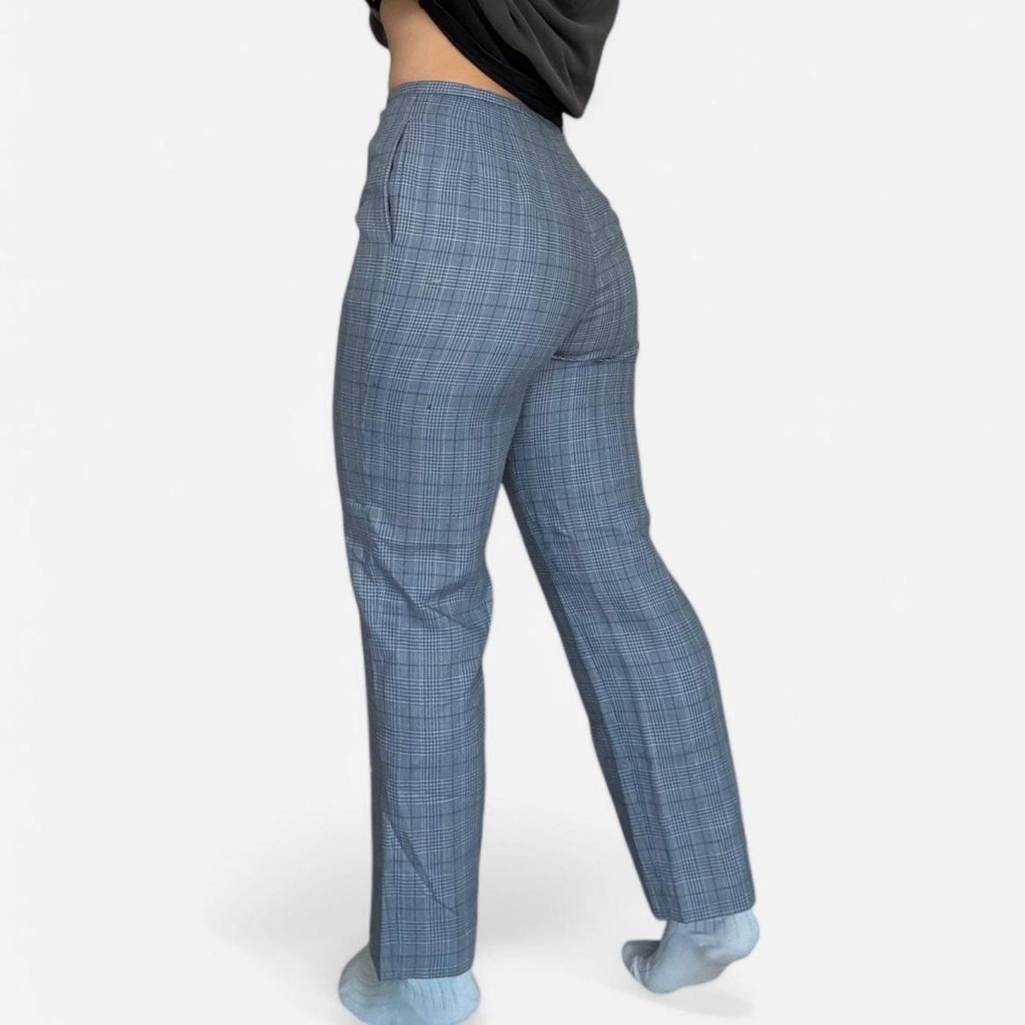 Blue Plaid Pants