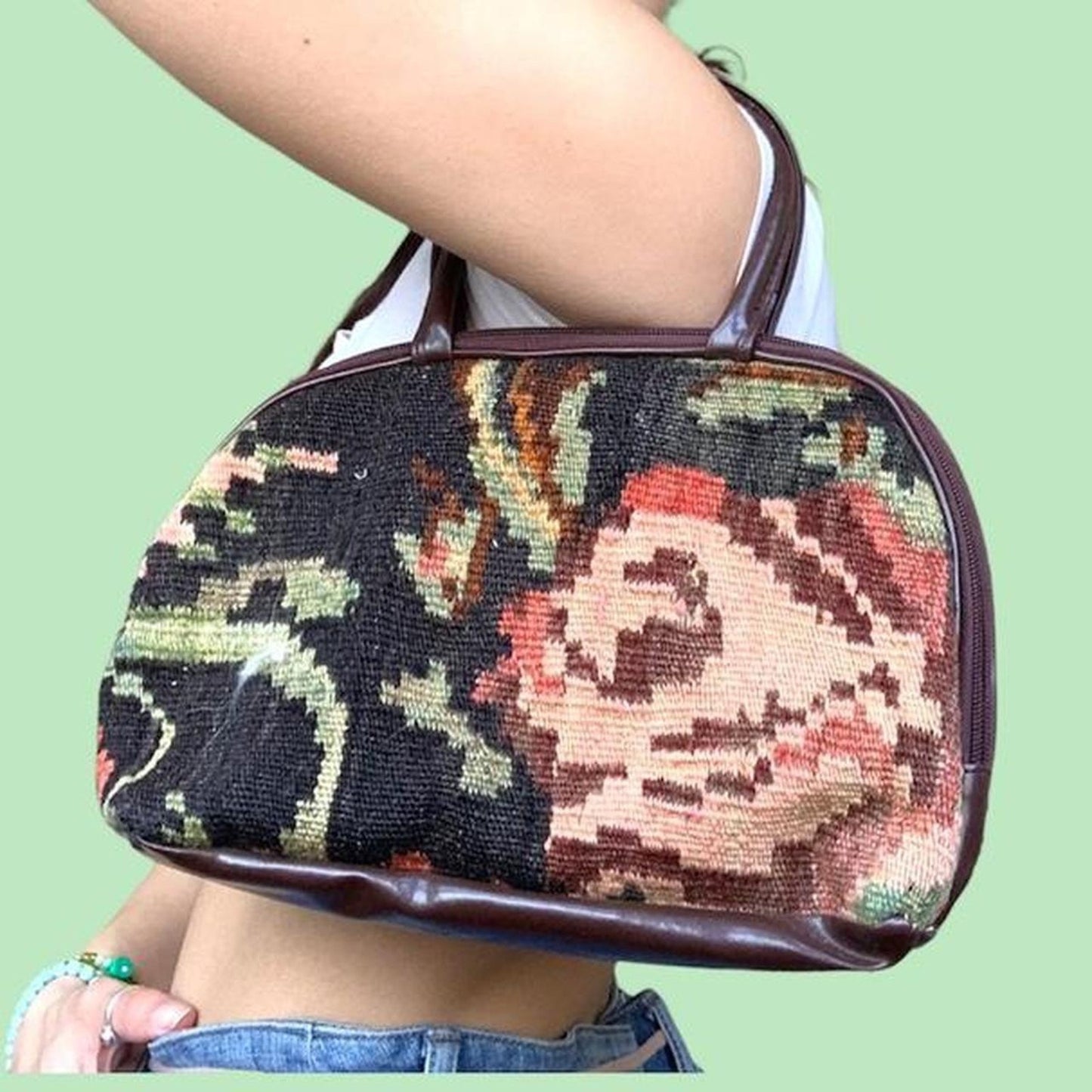 Tapestry Rose Bag