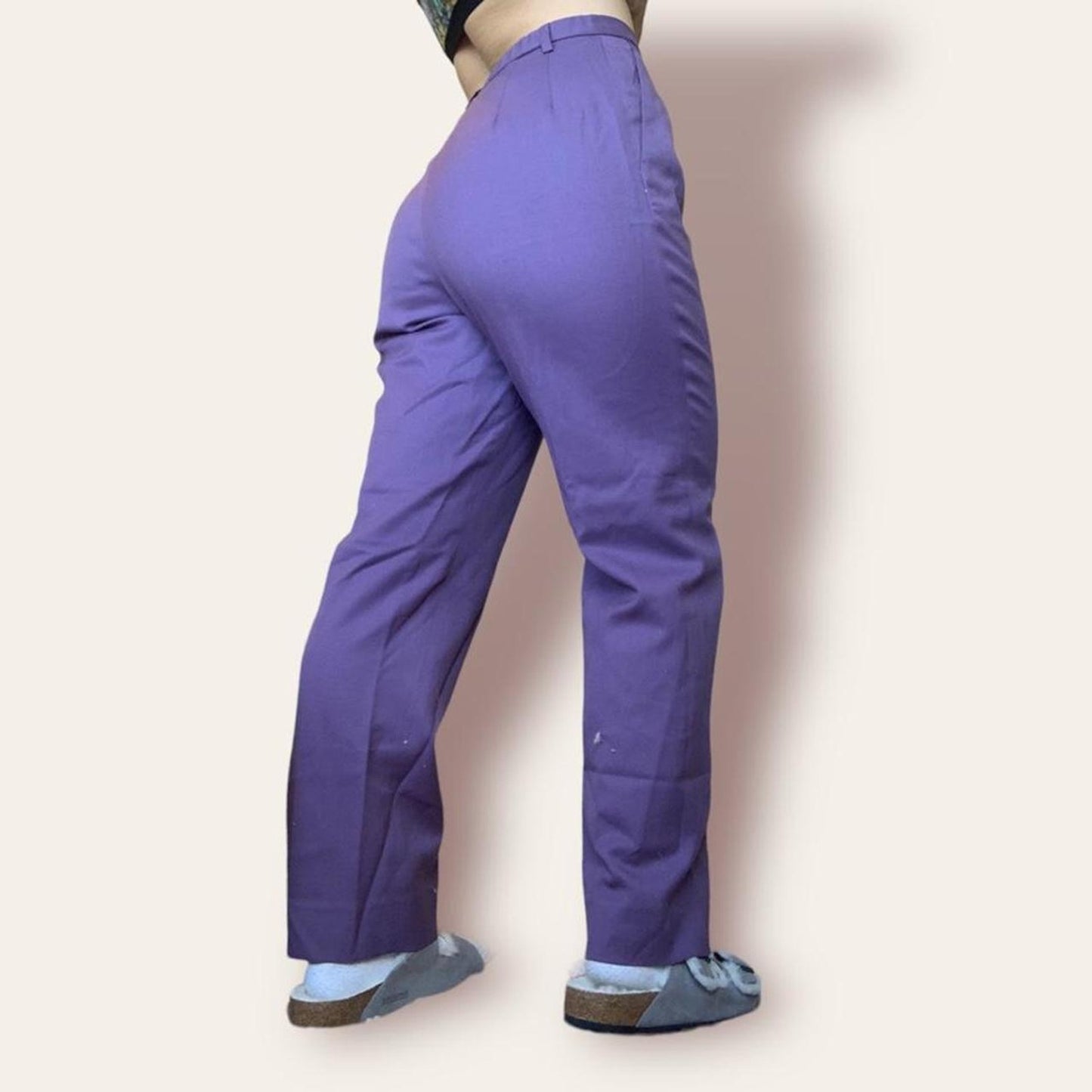 Purple Wool Trousers