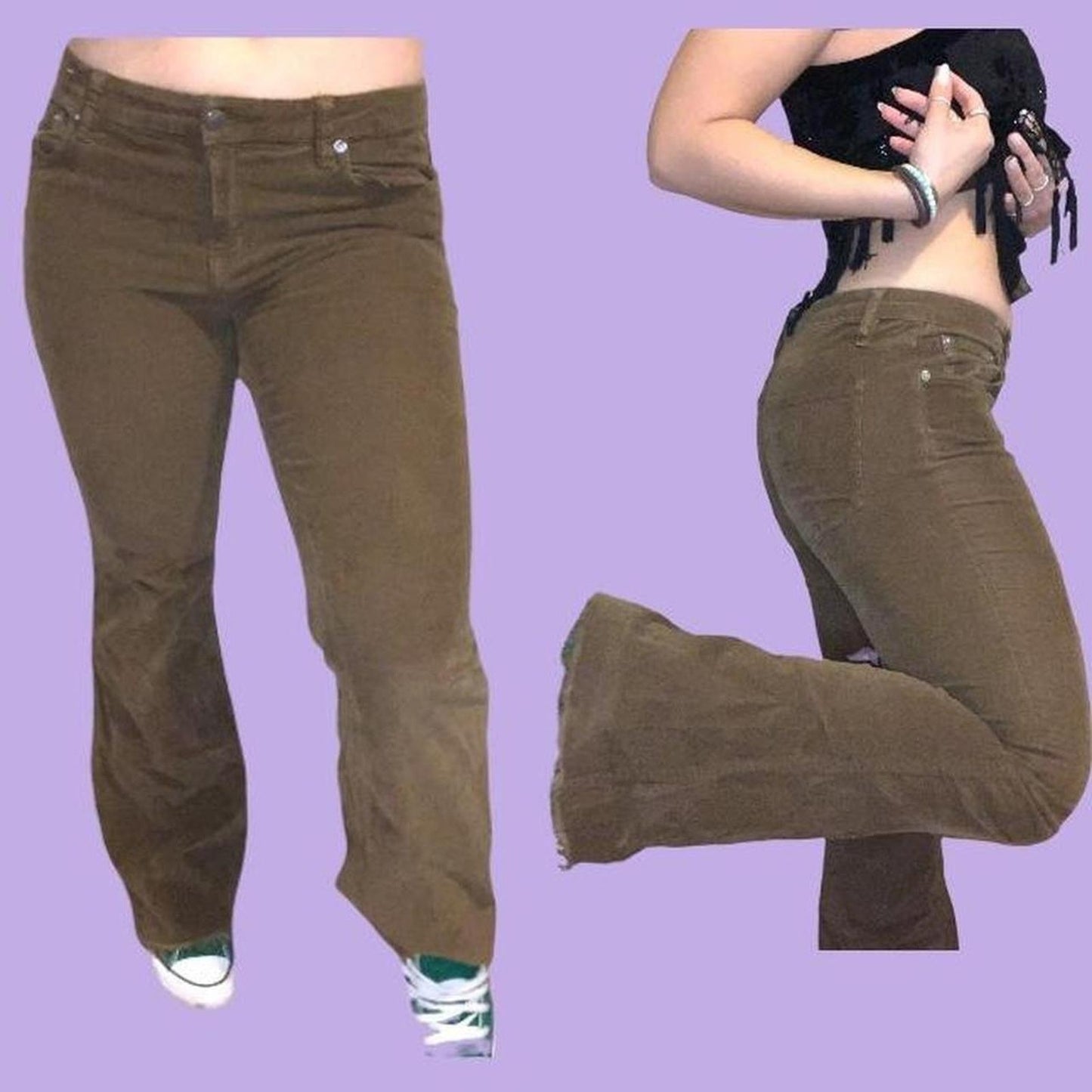Brown Corduroy Flare Pants
