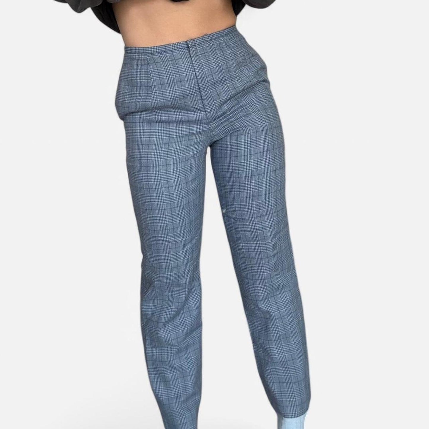 Blue Plaid Pants