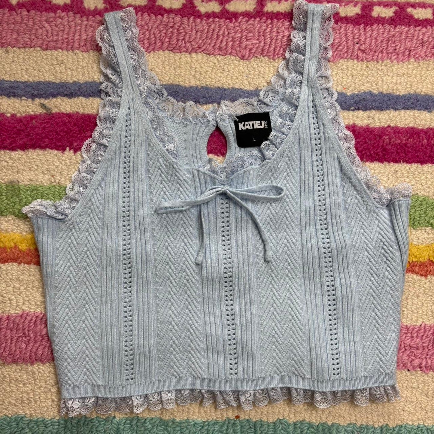 Blue Sweater Tank