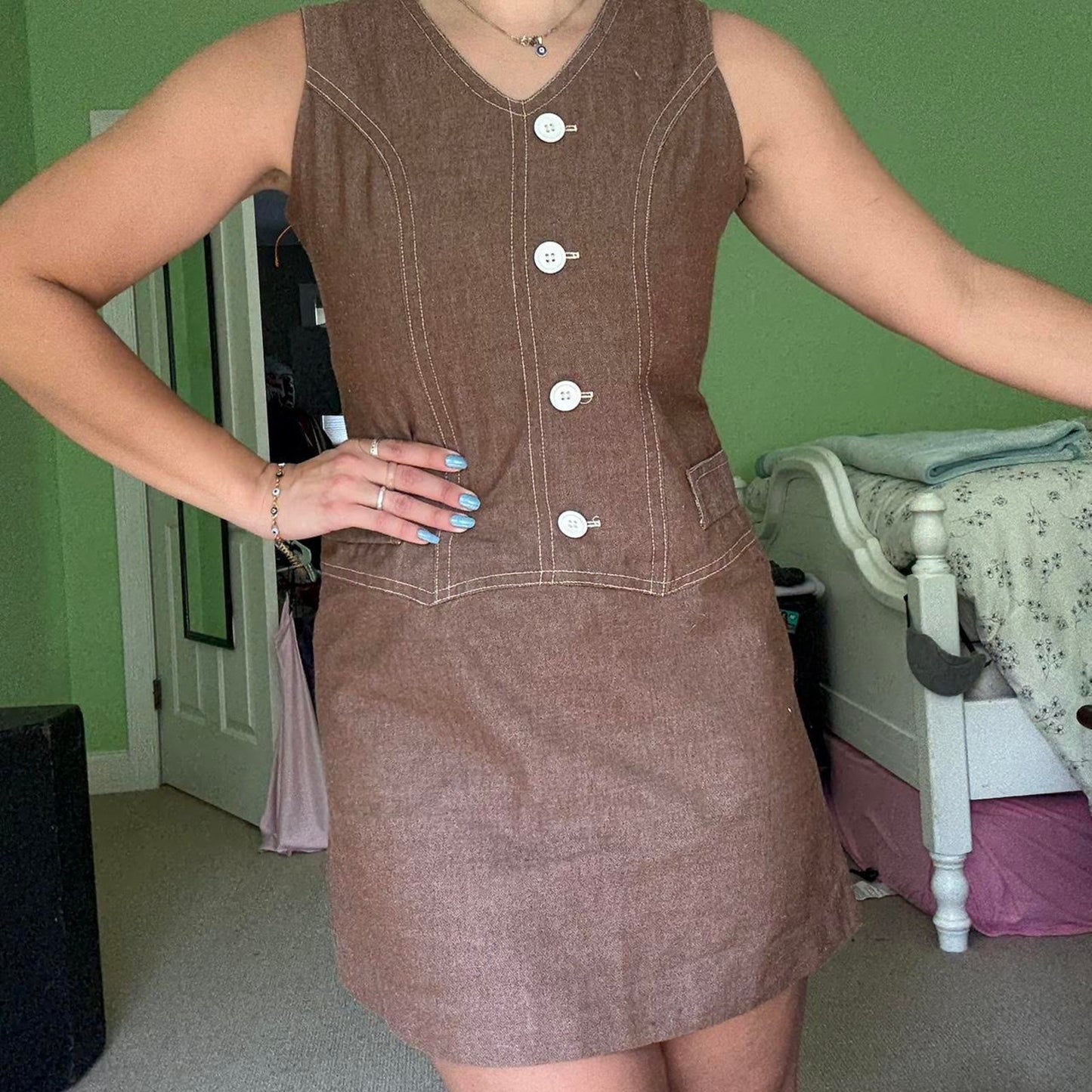 Brown Mini Dress
