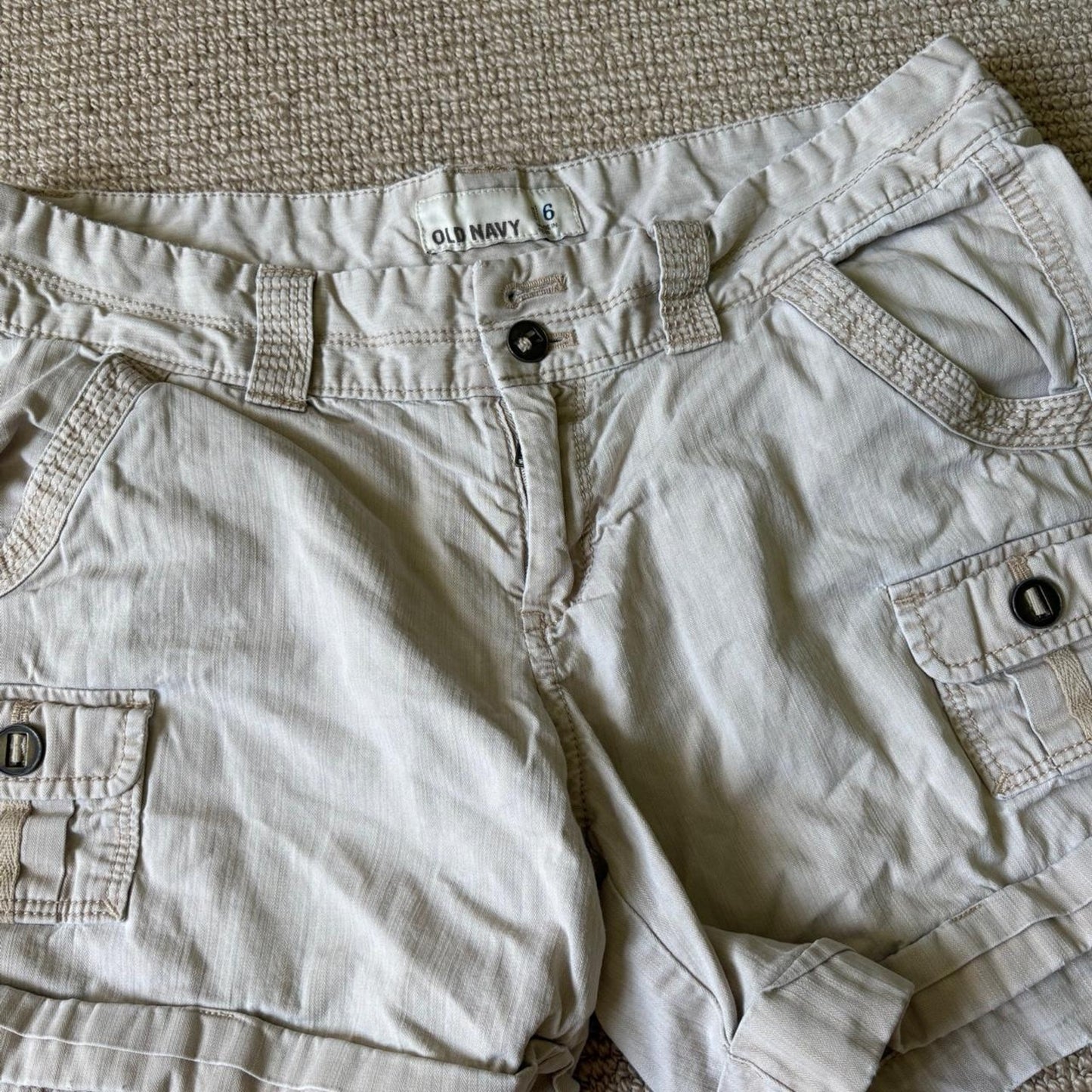 Beige Mini Shorts
