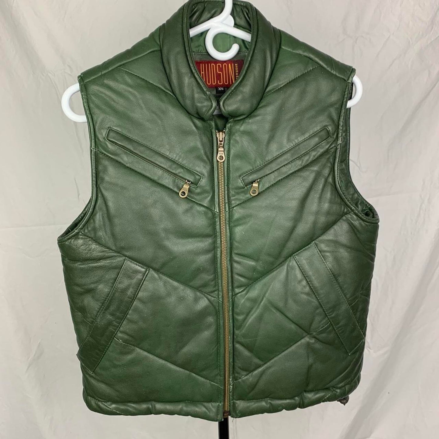Leather Puffer Vest