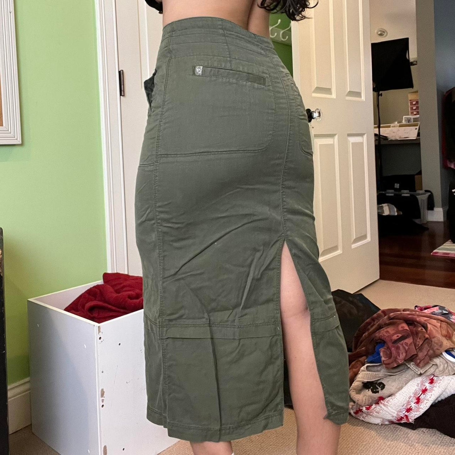 Green Cargo Skirt
