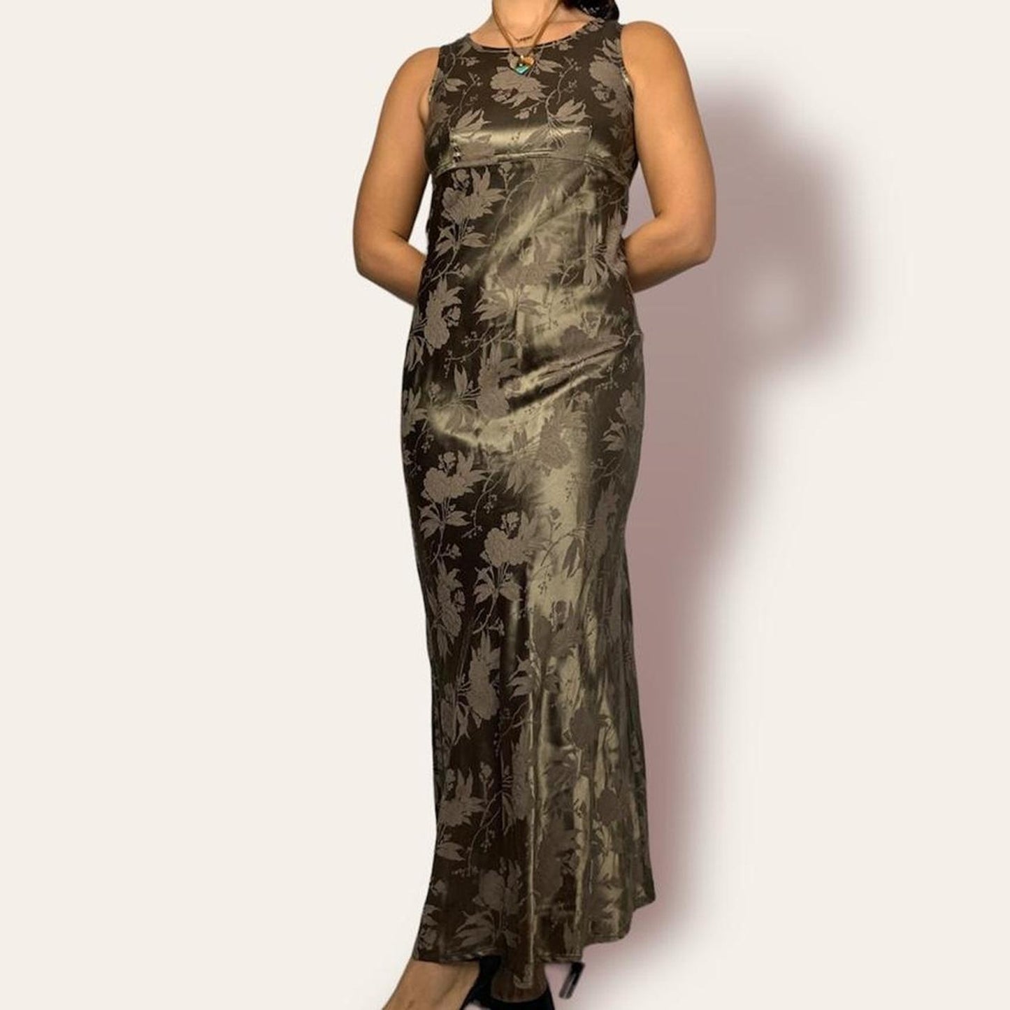 Brown Floral Maxi Dress