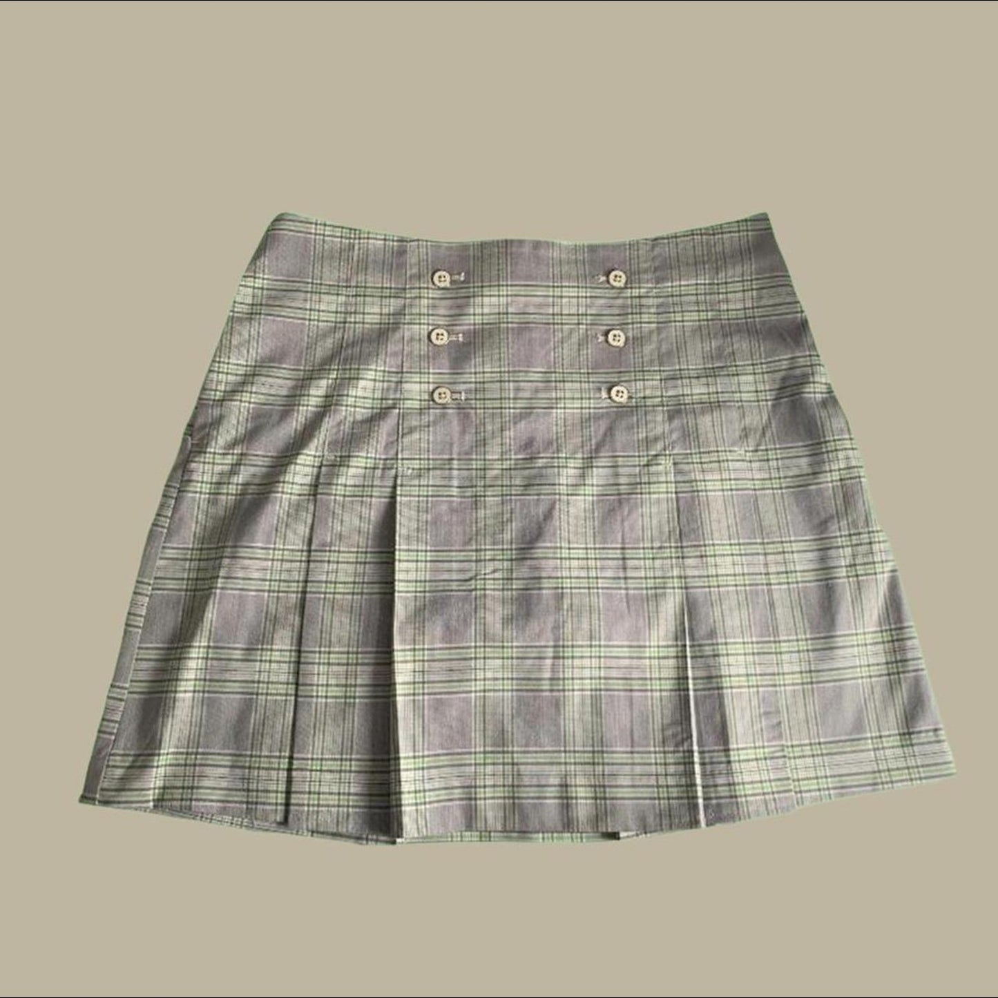 Plaid Pleated Skirt
