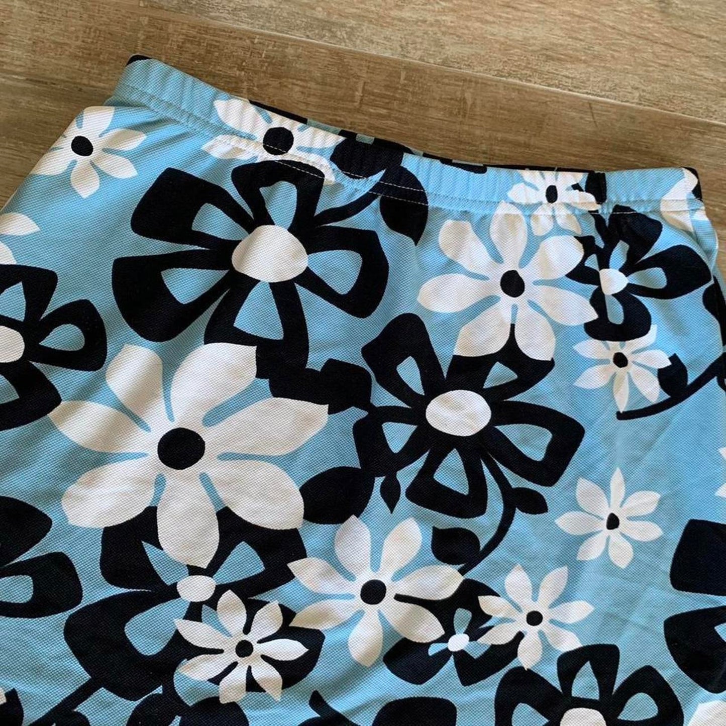 Blue floral vintage tennis skirt