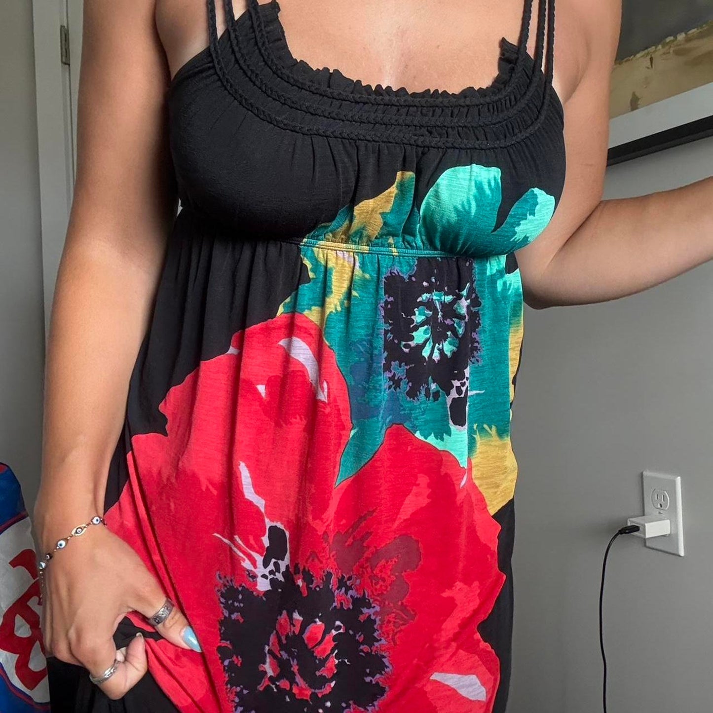 Graphic Floral Mini Dress