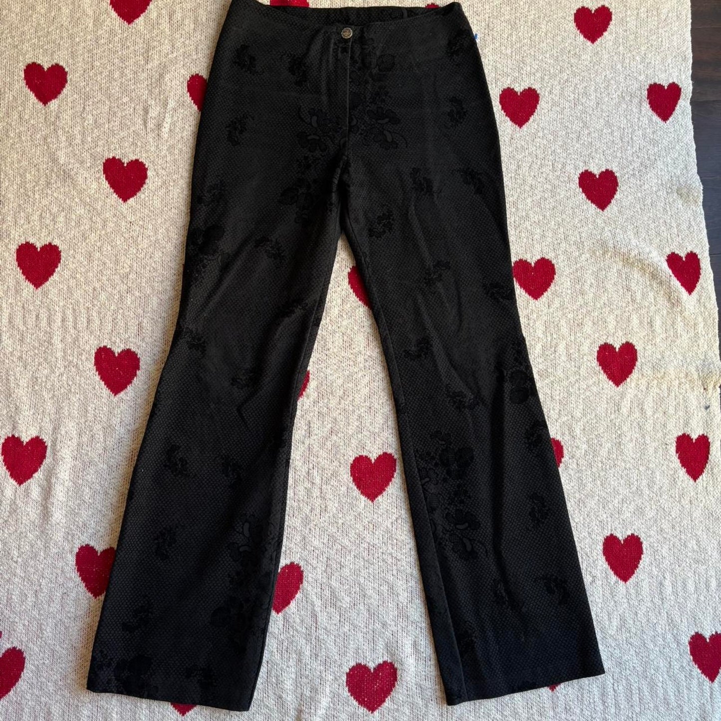 Lace Pattern Flare Pants