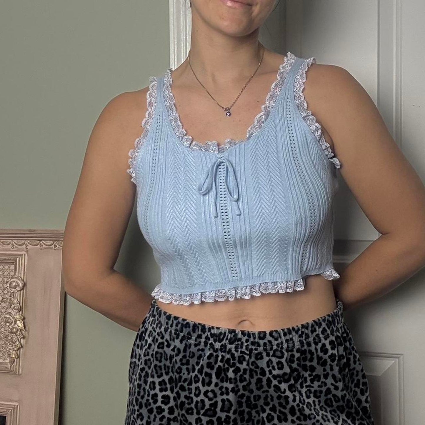Blue Sweater Tank