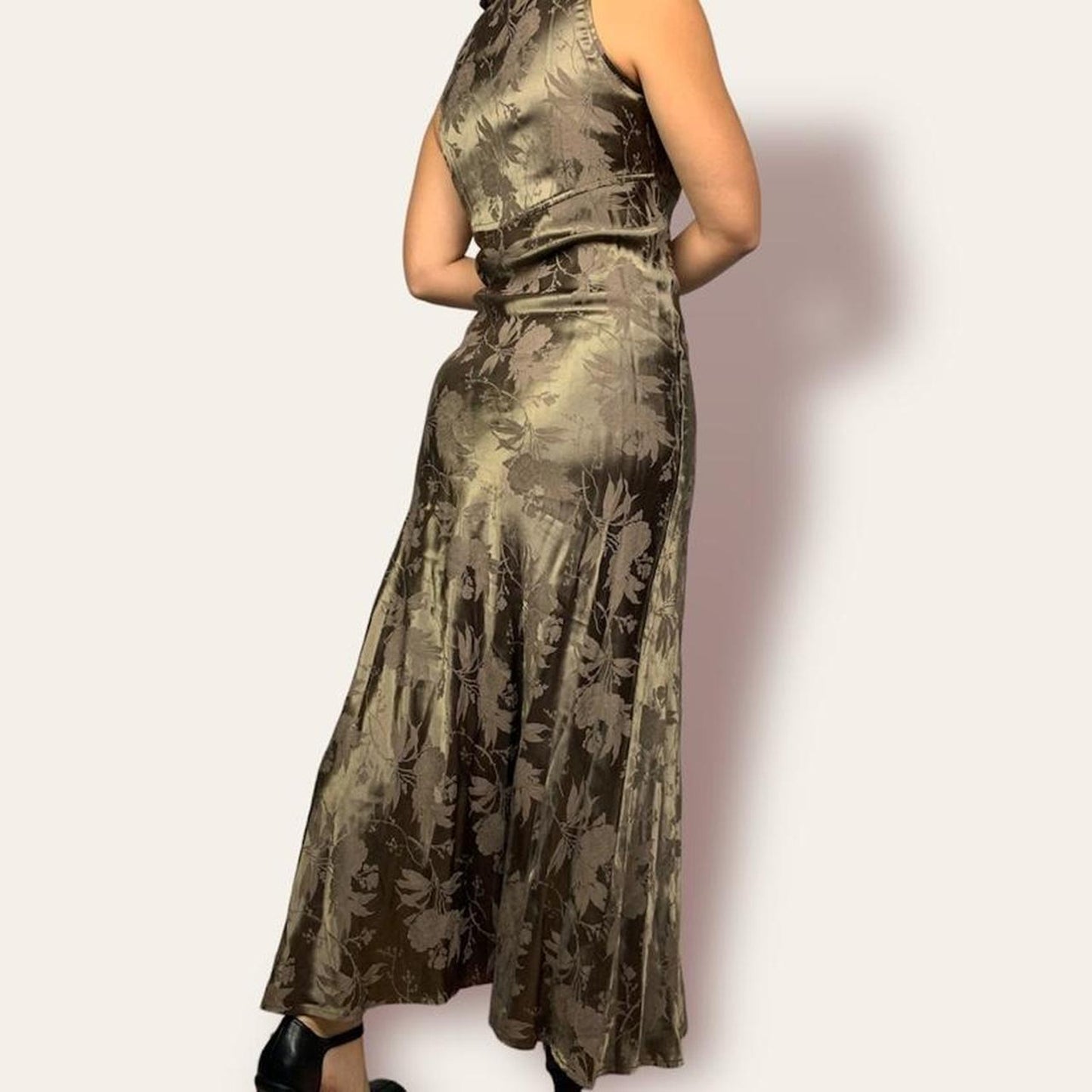 Brown Floral Maxi Dress