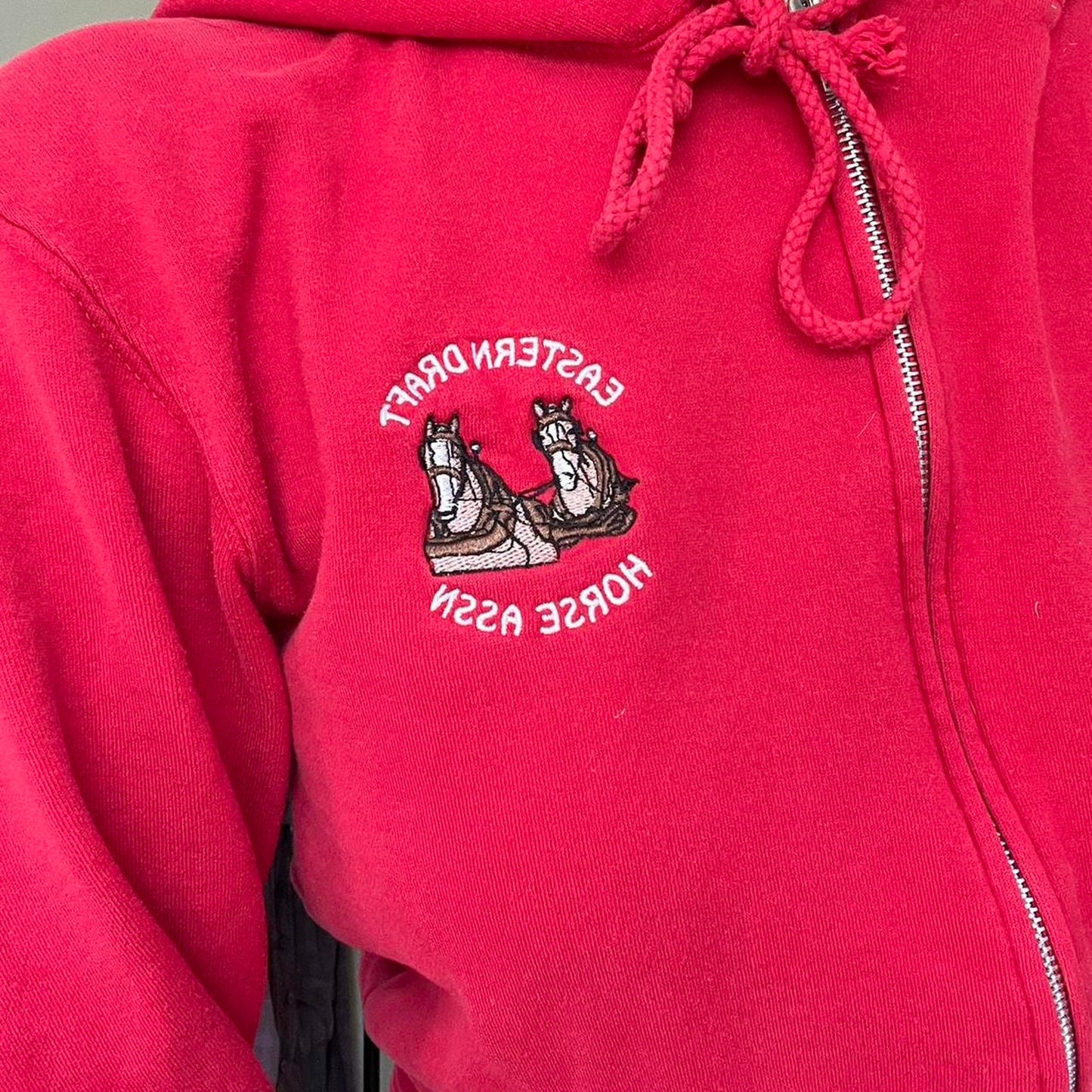 Red Horse Zip Up Hoodie