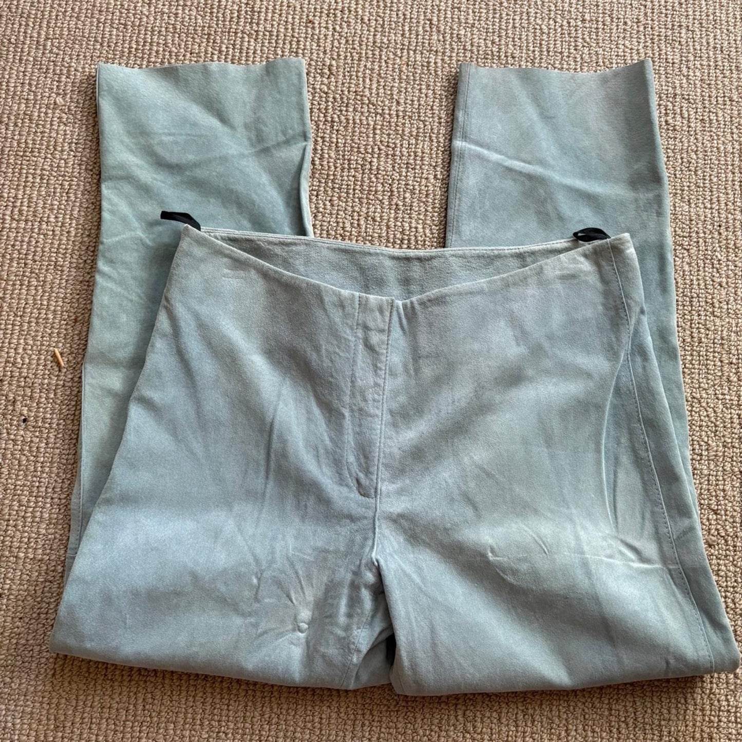 Blue Suede Capri Pants