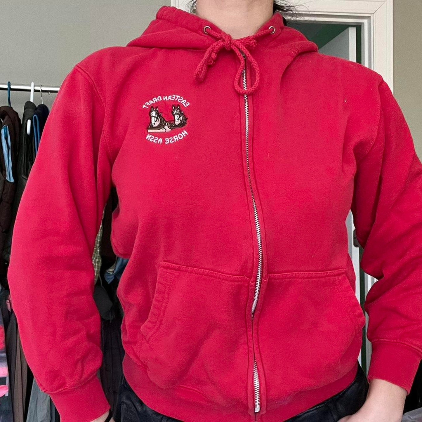 Red Horse Zip Up Hoodie