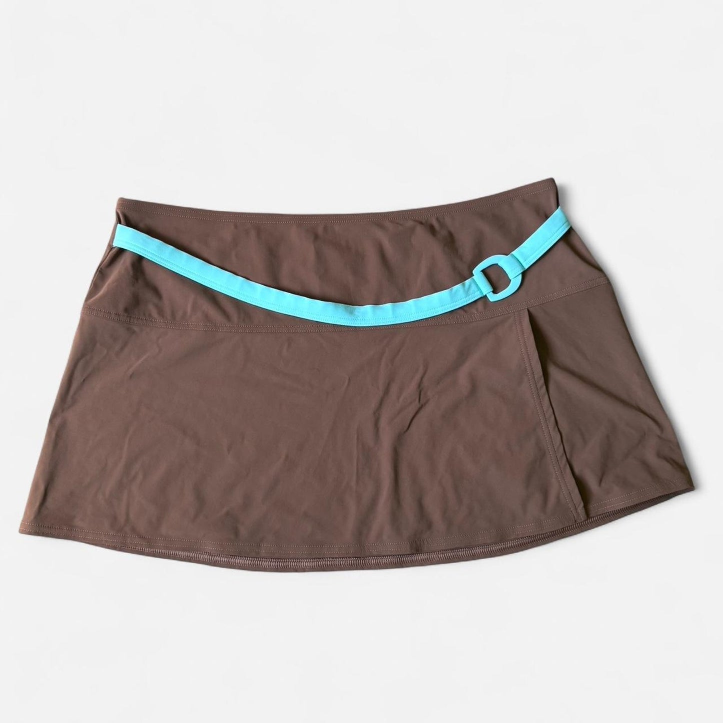 Brown Mini Swim Skirt