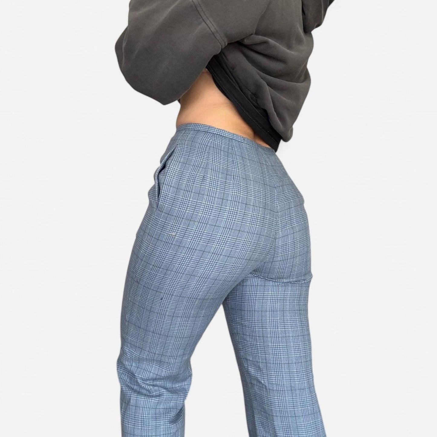 Blue Plaid Pants