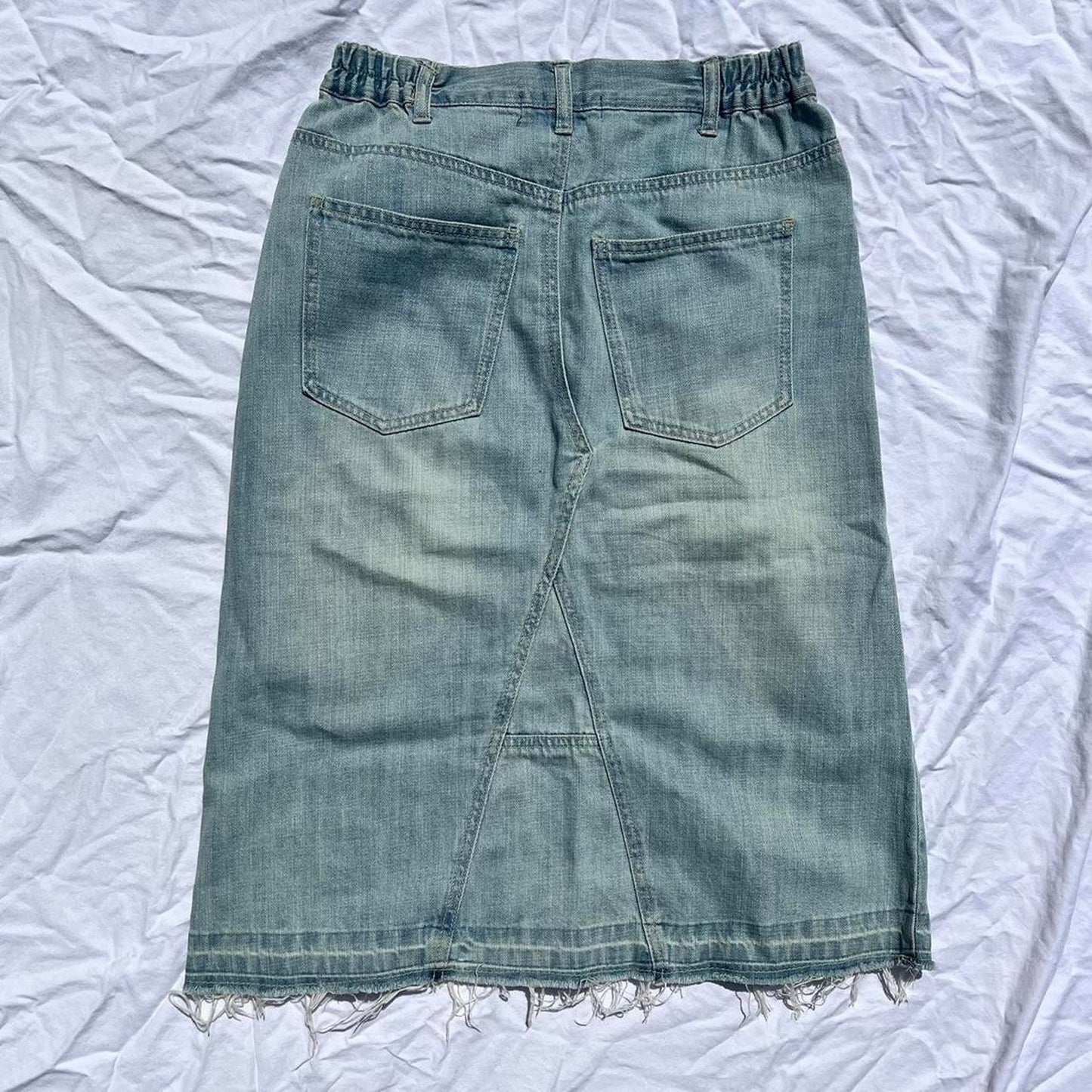 Midi denim skirt