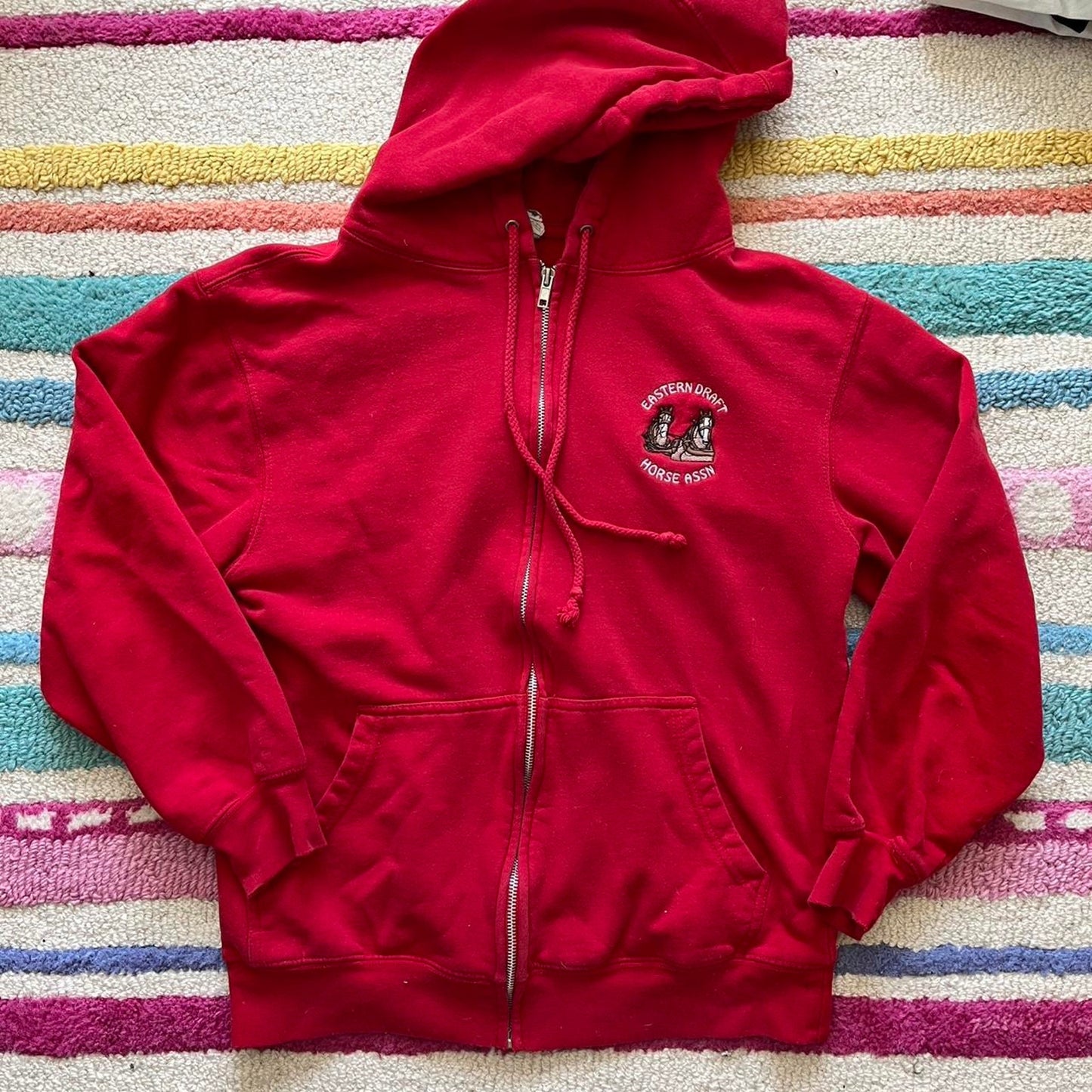 Red Horse Zip Up Hoodie