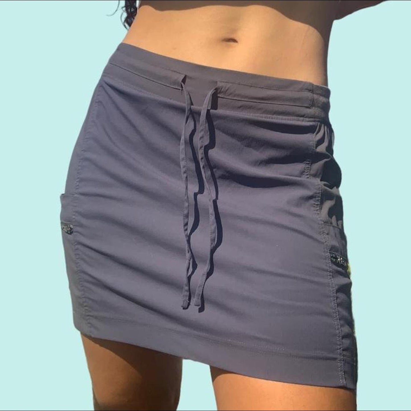 Grey Cargo Skirt