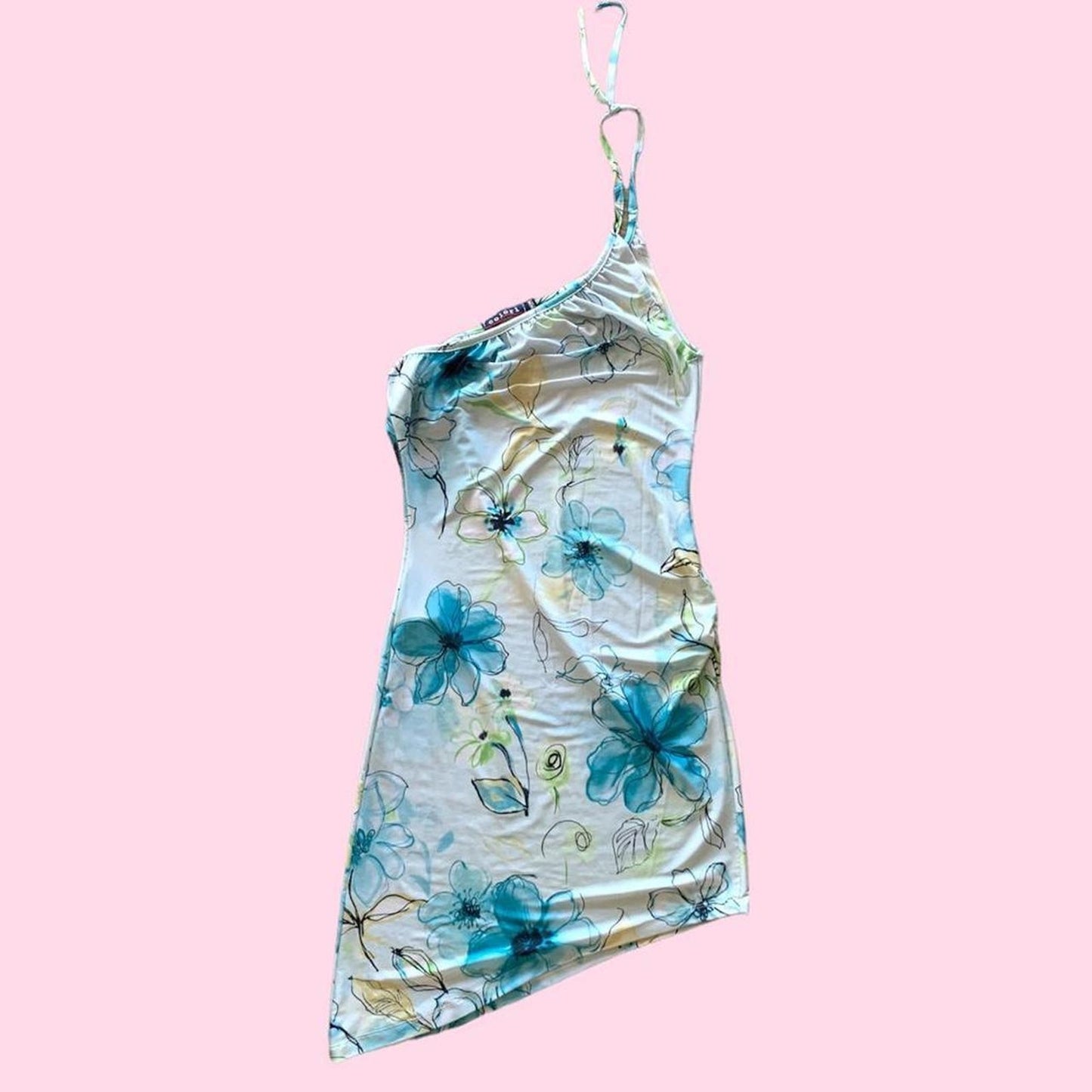 Floral One Shoulder Mini Dress
