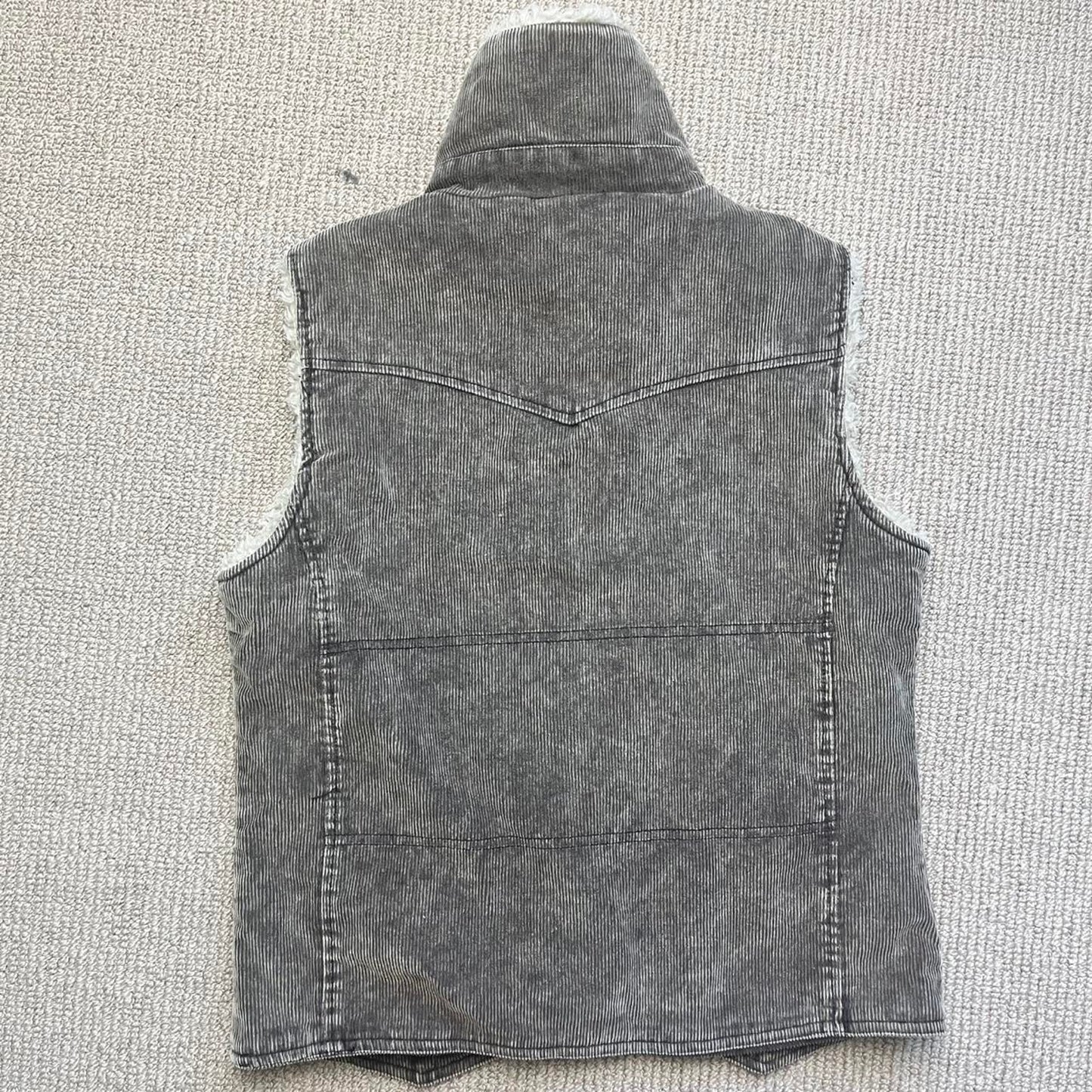 Corduroy Faux Fur Vest