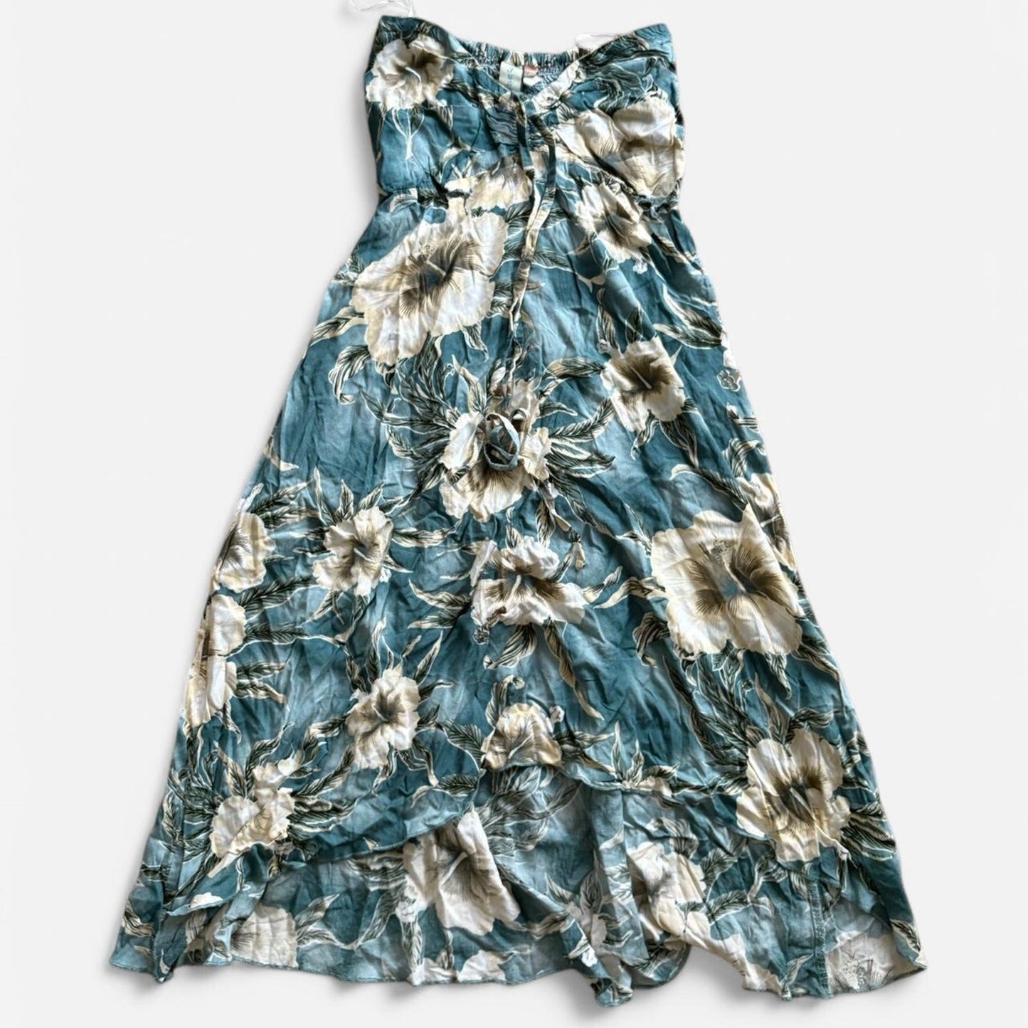 Tropical Print Halter Dress