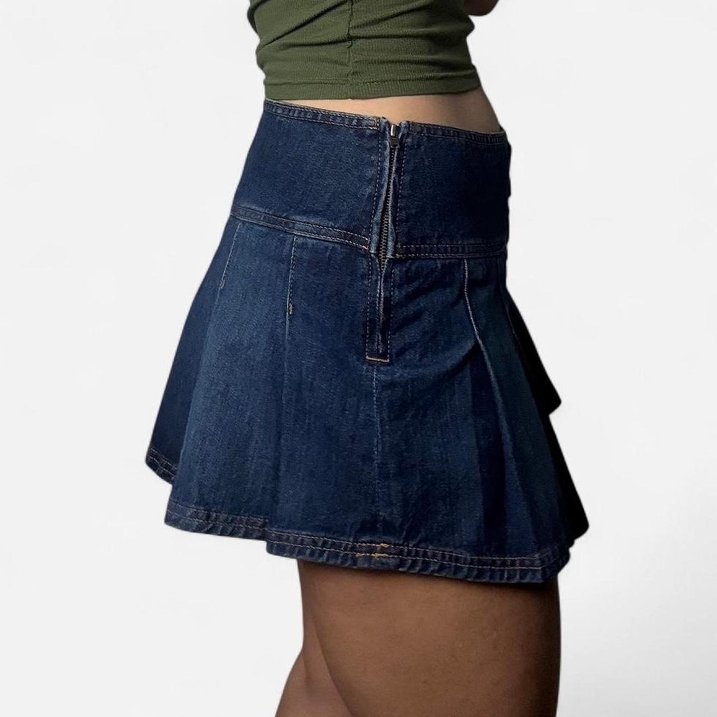 Pleated mini skirt