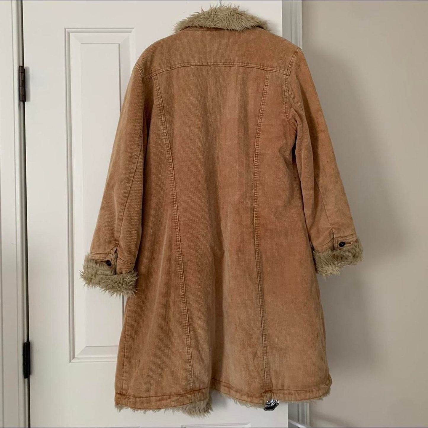 Sherpa & Corduroy Long Coat