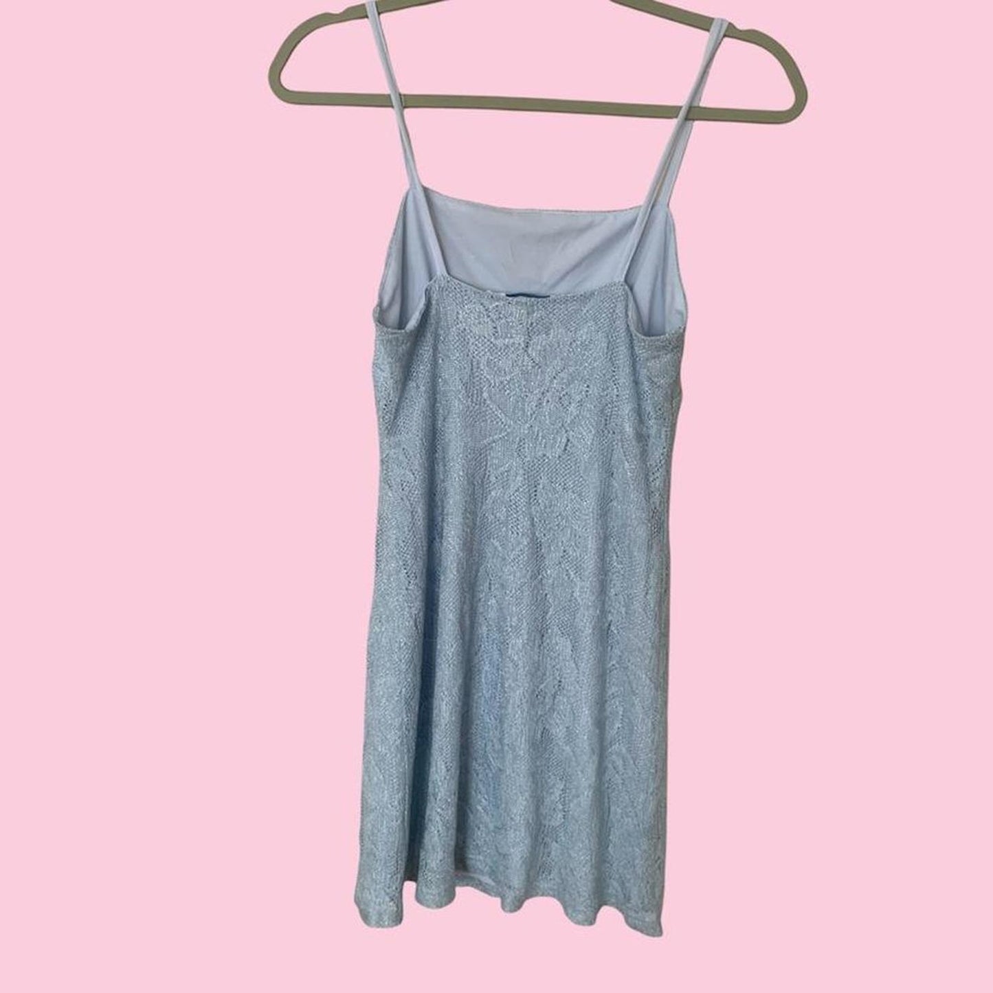 Baby Blue Lace Mini Dress