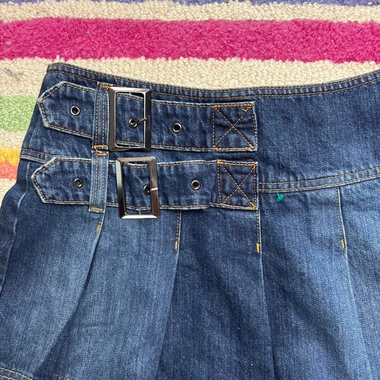 Pleated mini skirt