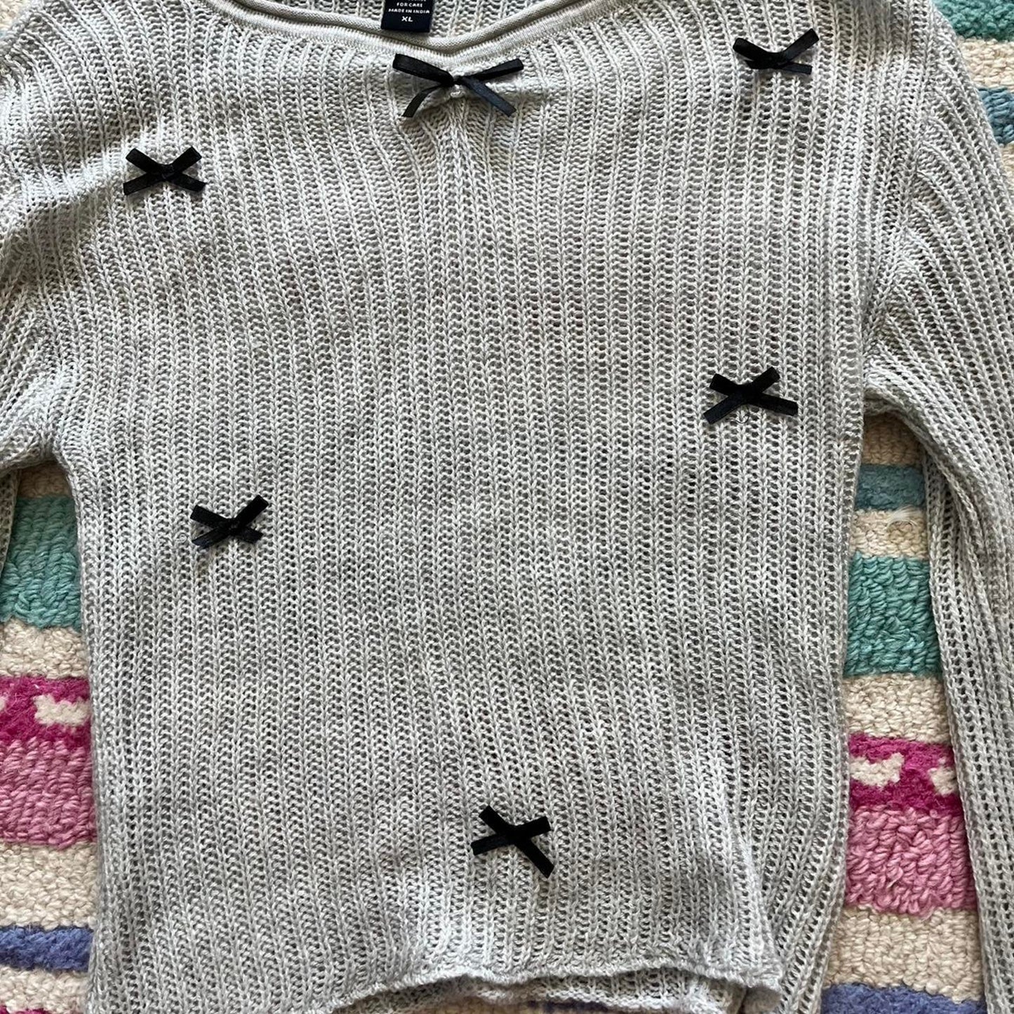 Knitted Bow Sweater