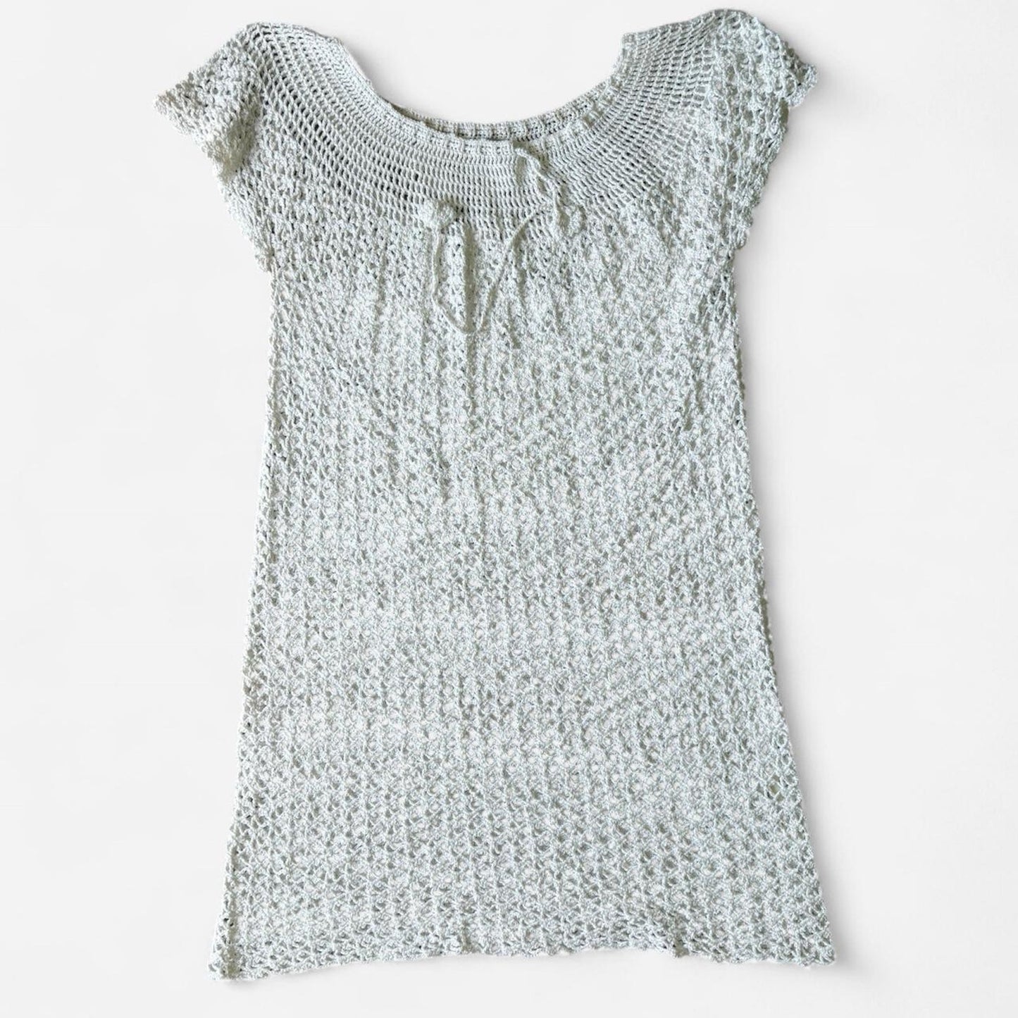White Crochet Dress