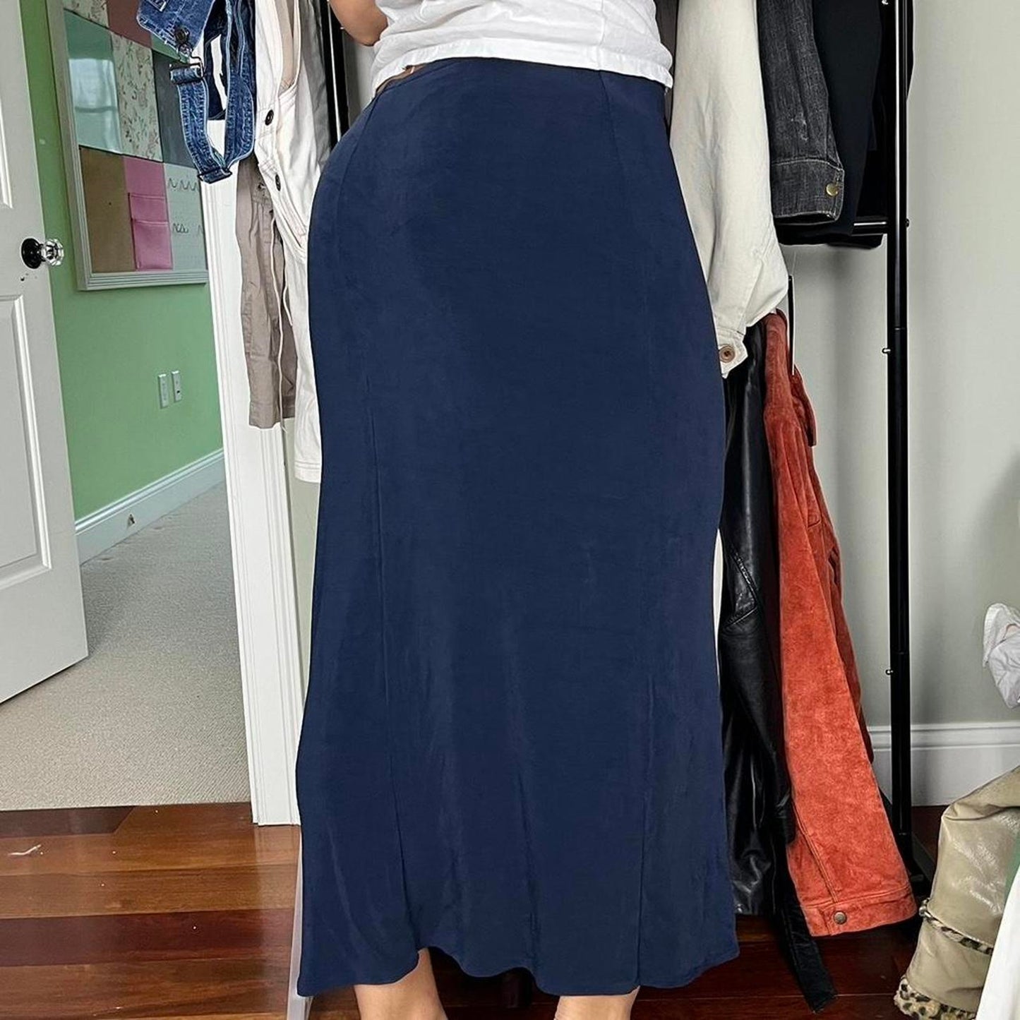 Navy Blue Maxi Skirt