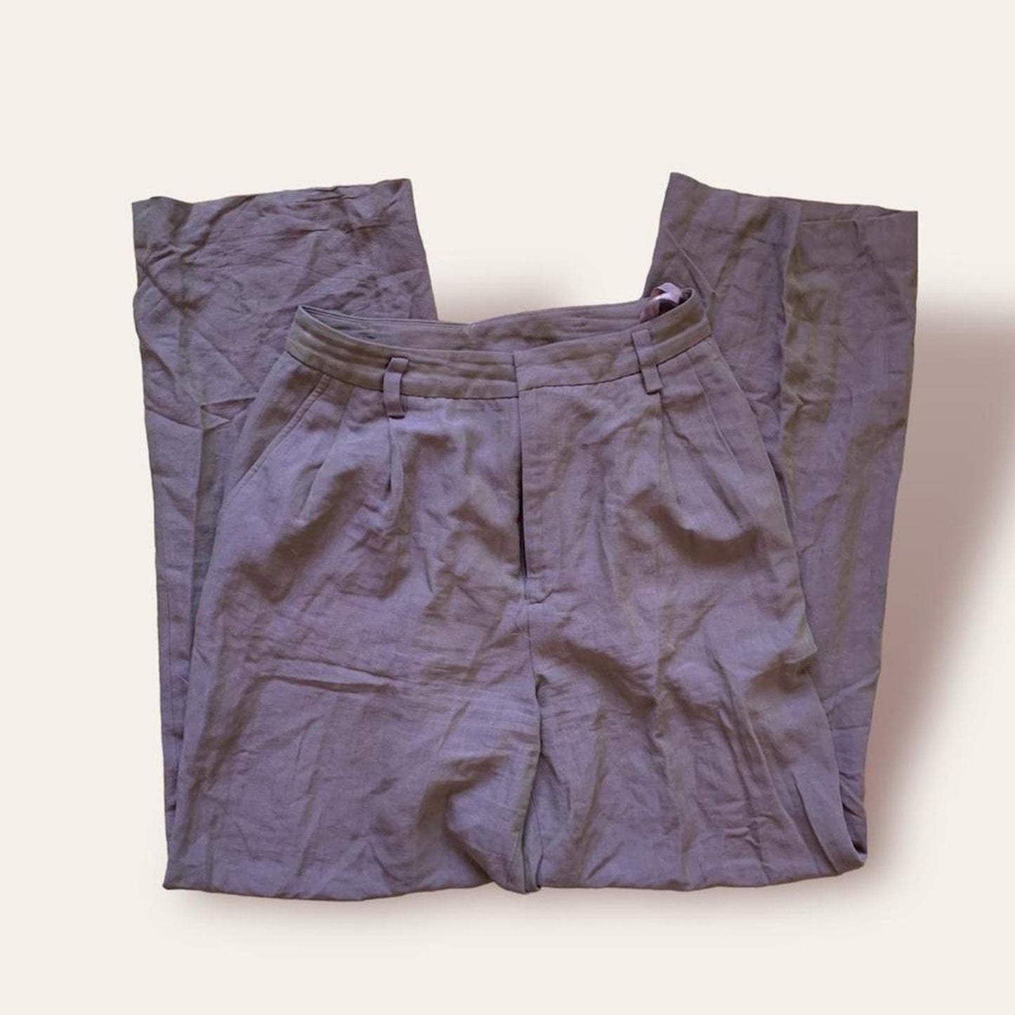 Pleated Purple Trousers