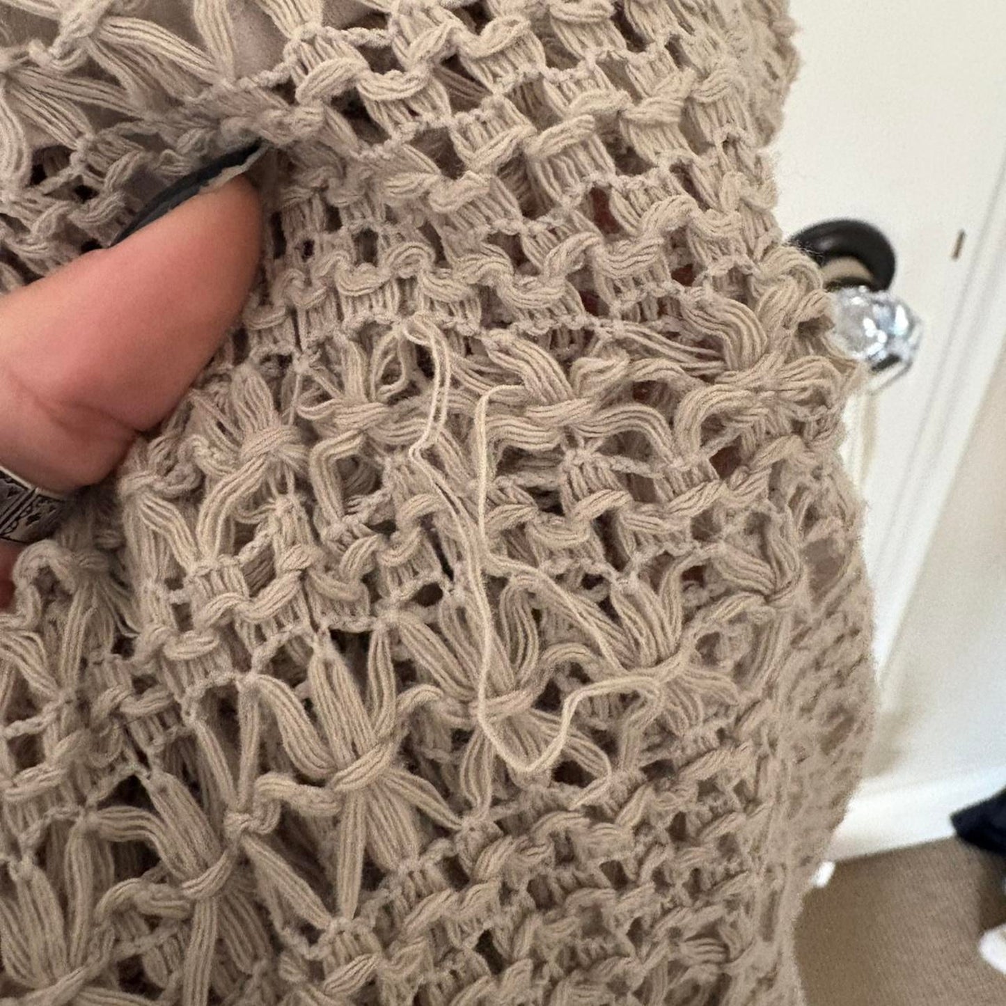 Cream Crochet Maxi Dress