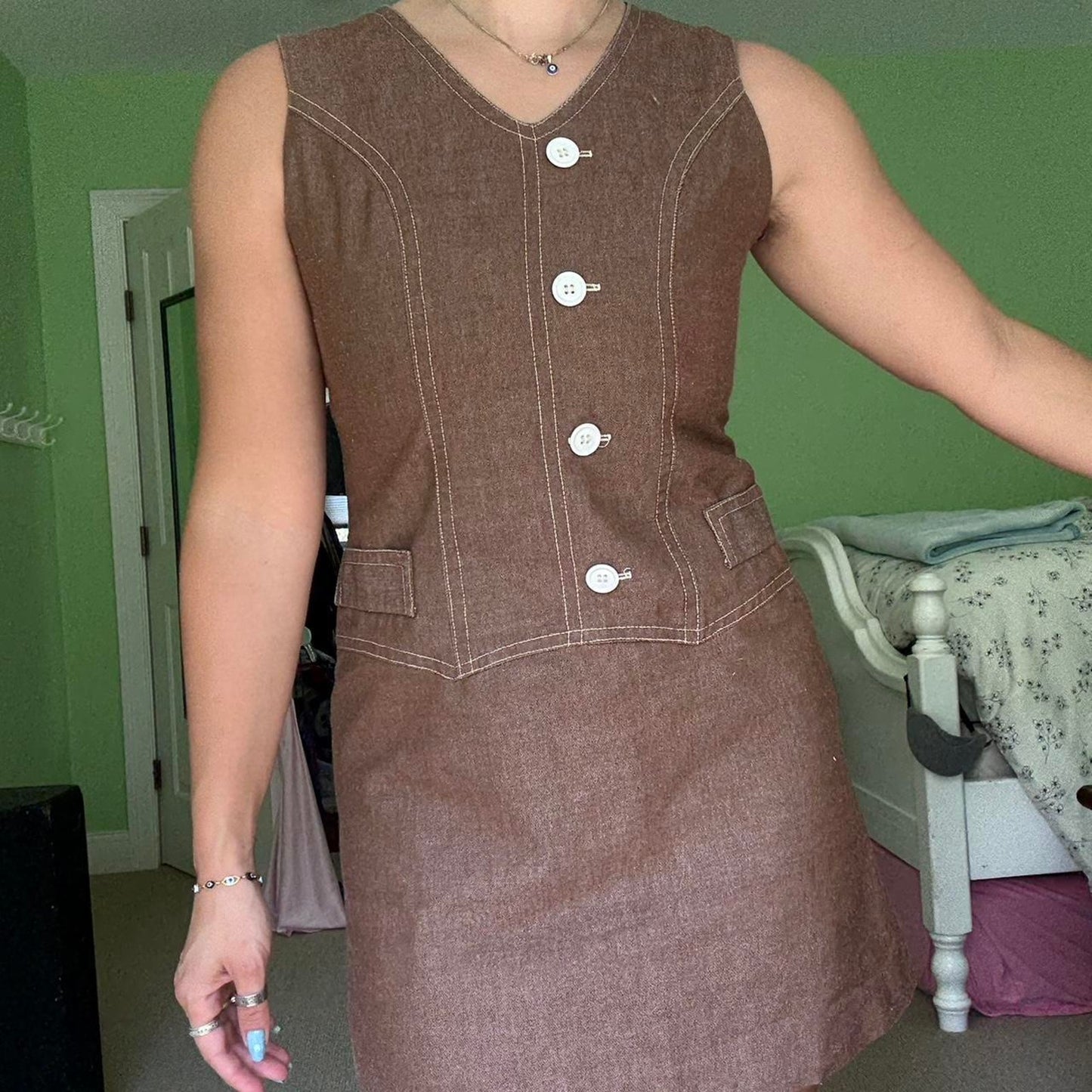 Brown Mini Dress