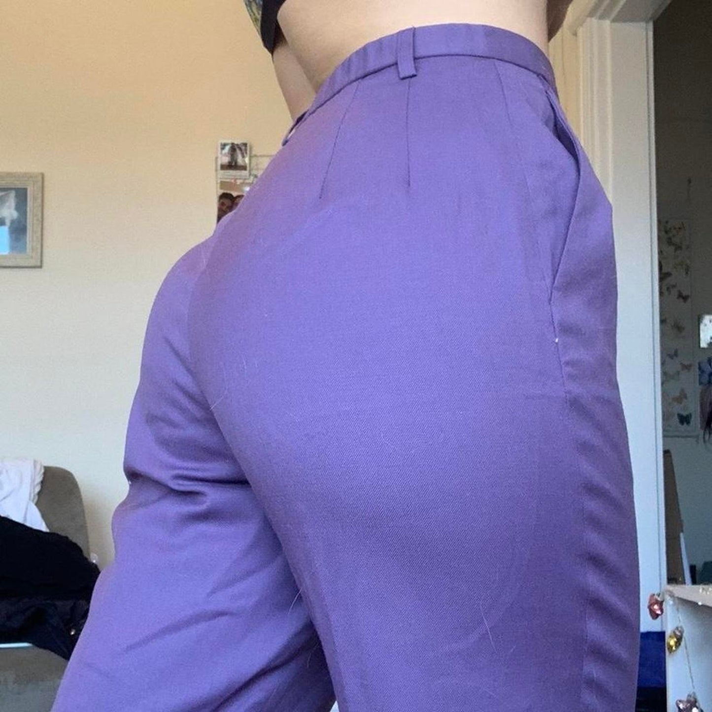 Purple Wool Trousers