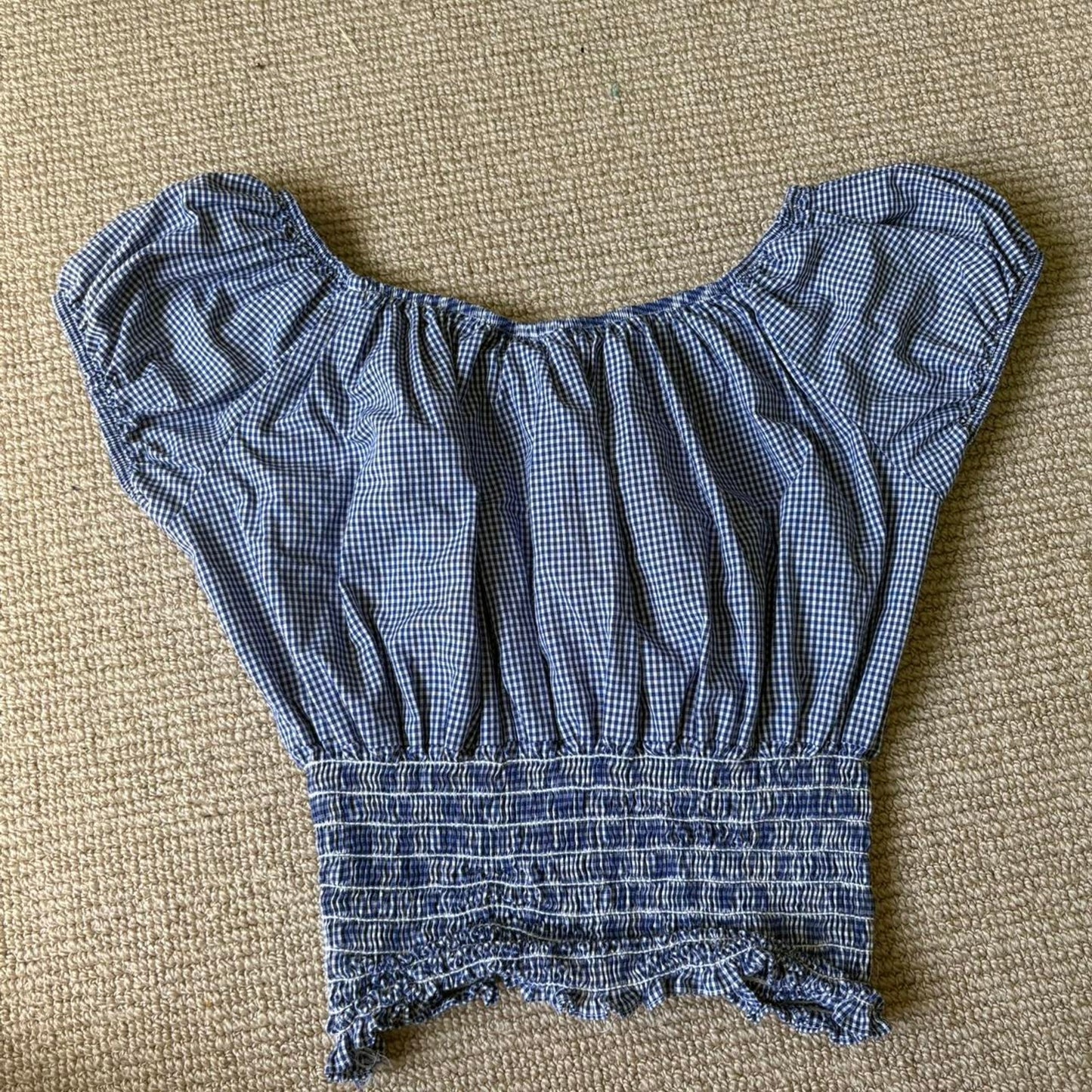 Blue Gingham Top