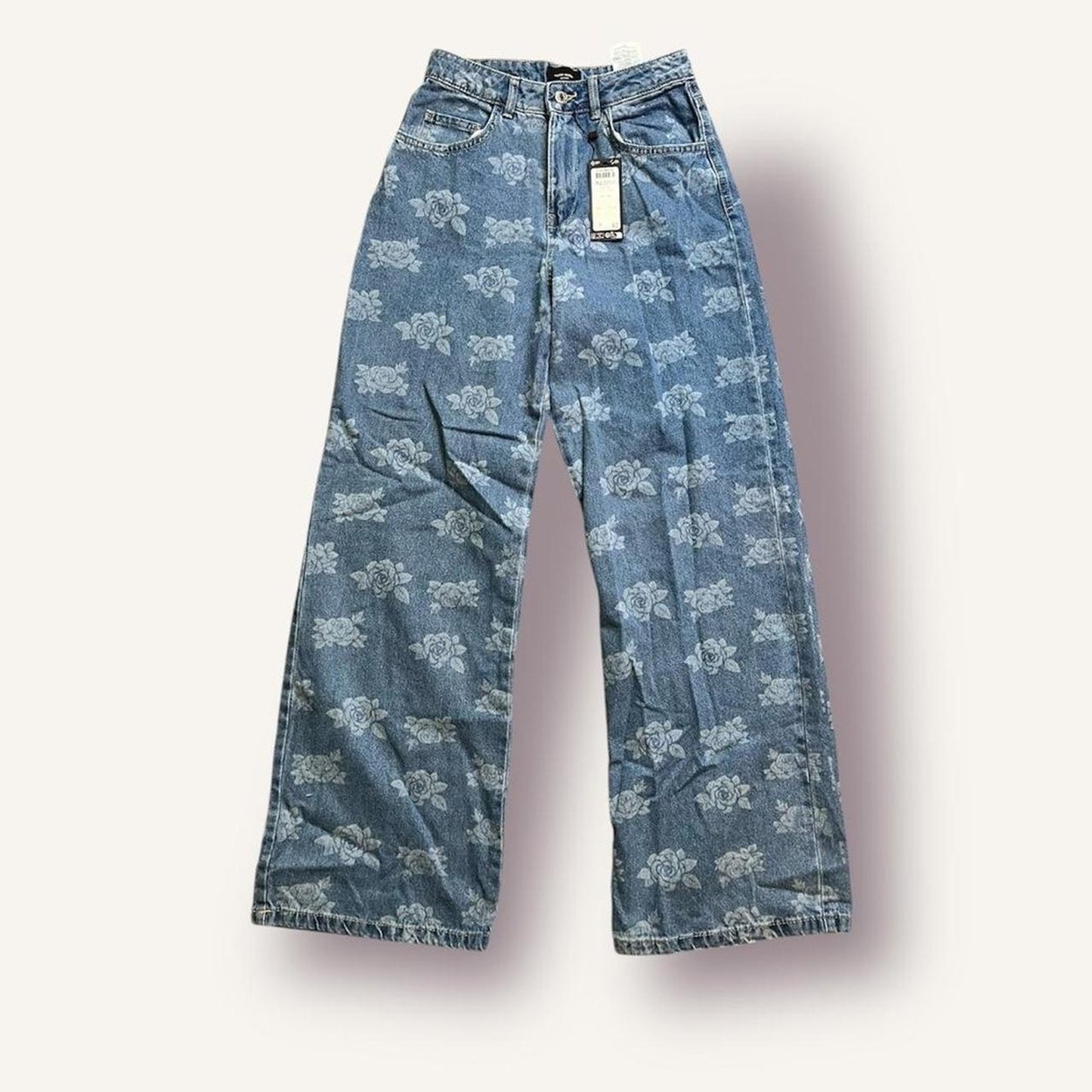 Rose Print Jeans