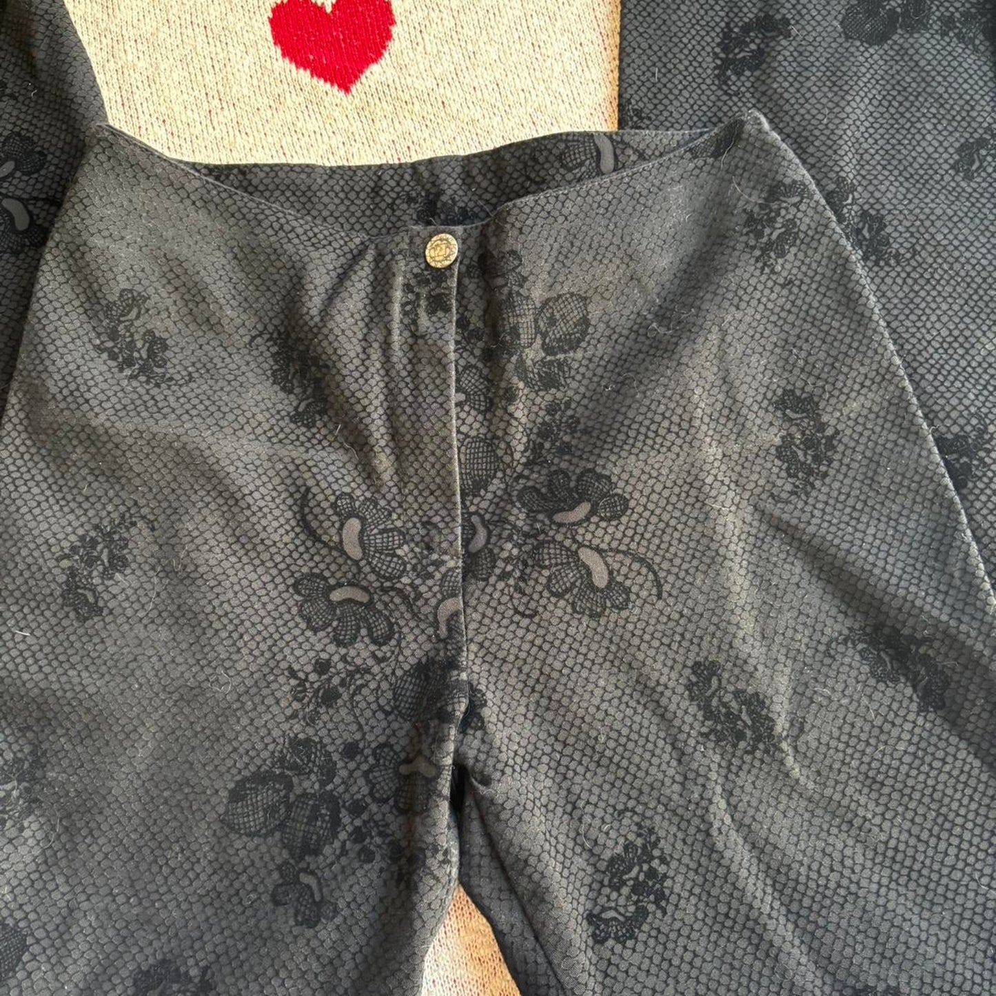 Lace Pattern Flare Pants