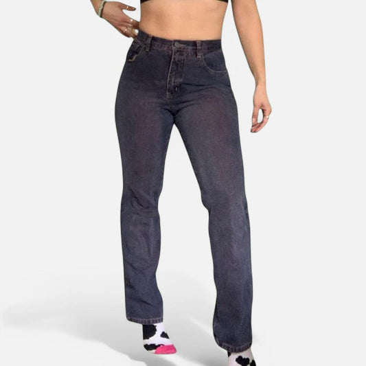 Purple High-Waisted Jeans