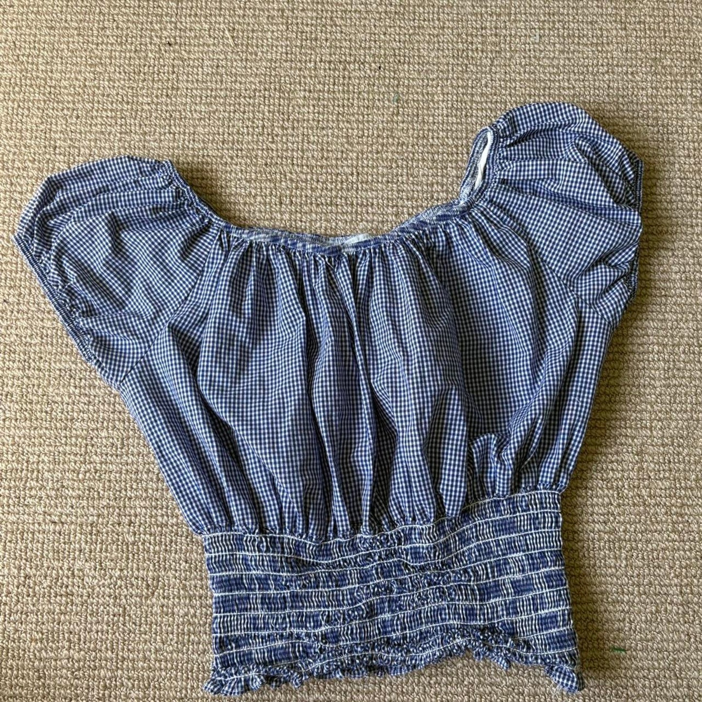 Blue Gingham Top