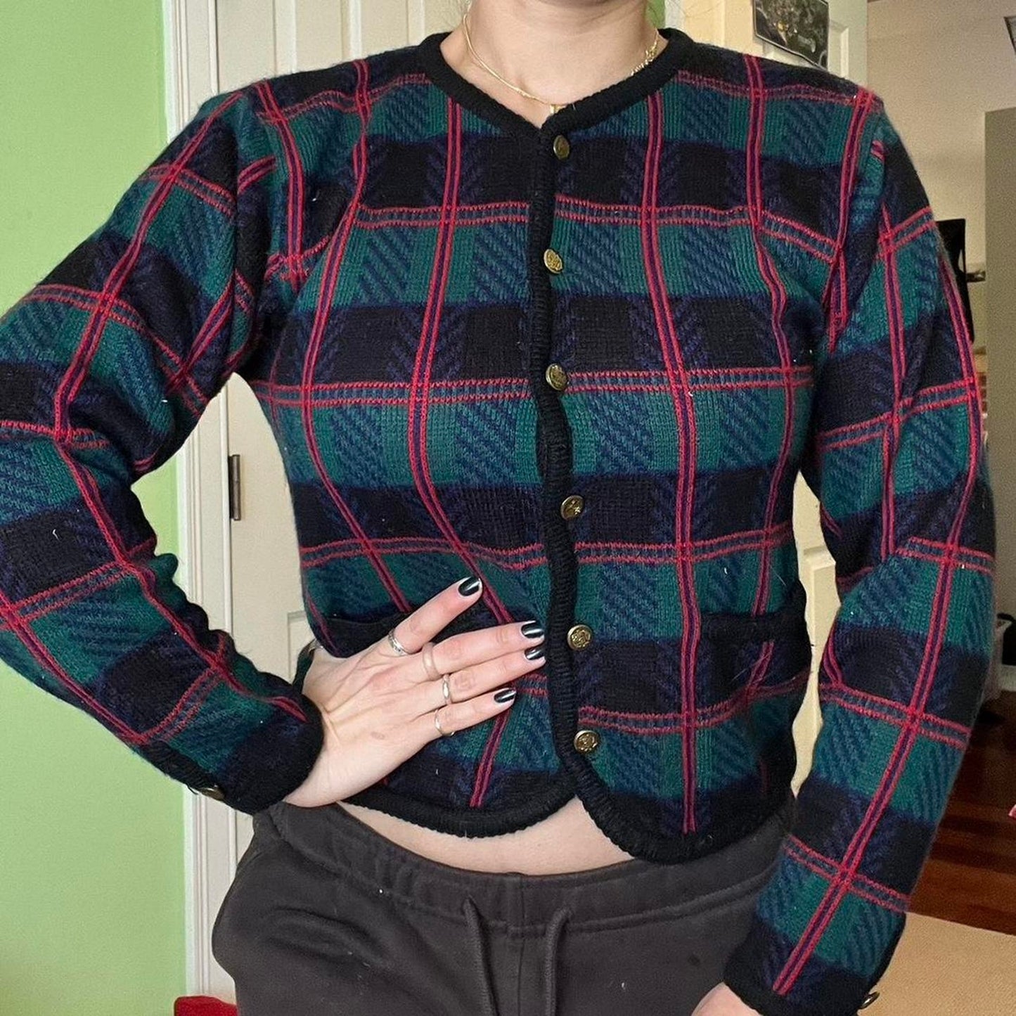 Plaid Cardigan