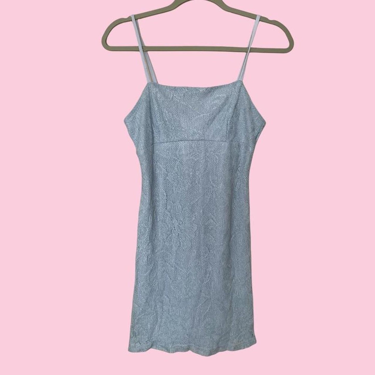 Baby Blue Lace Mini Dress